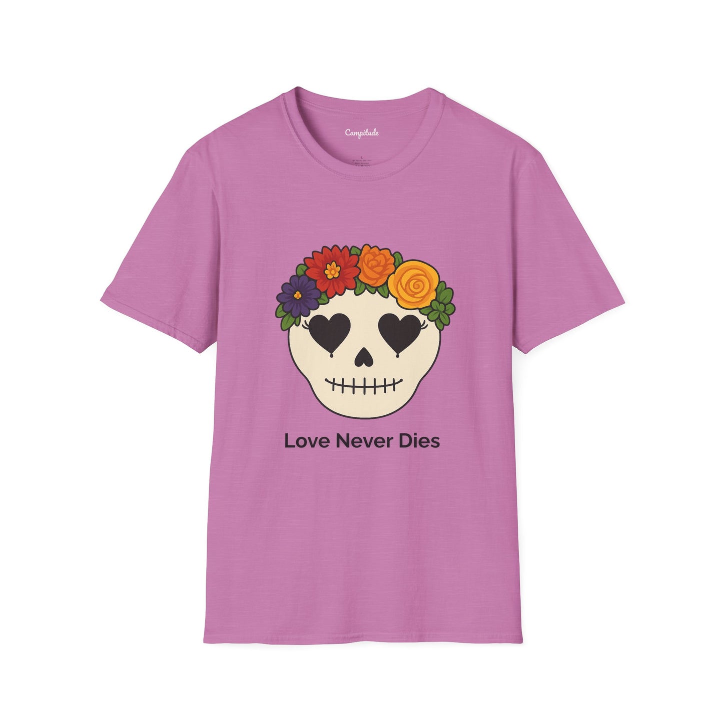 Unisex T-Shirt - Floral Skull Love Never Dies