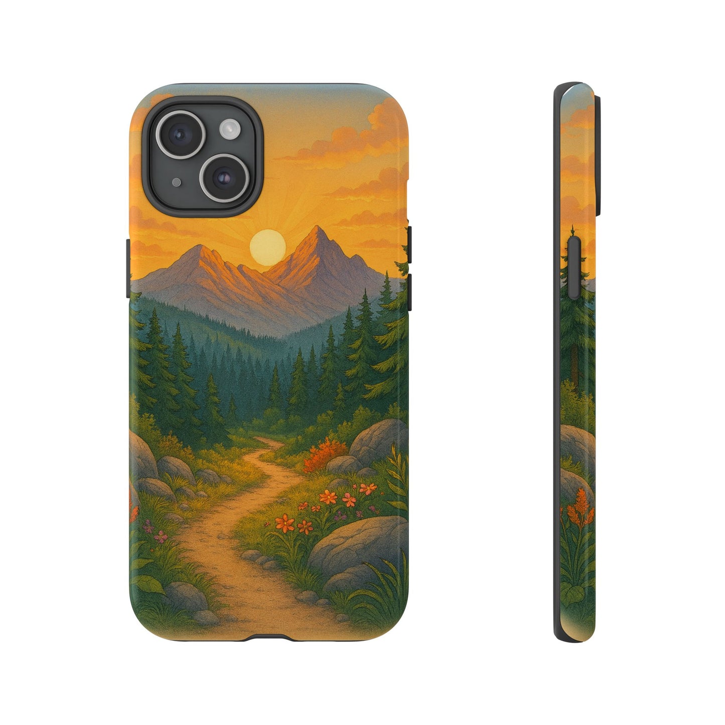 Tough Phone Case - Sunset Mountain Design