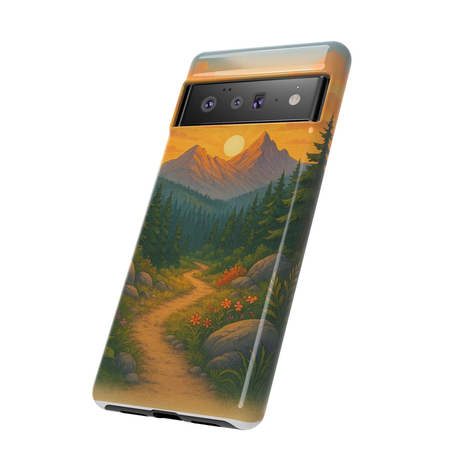 Tough Phone Case - Sunset Mountain Design