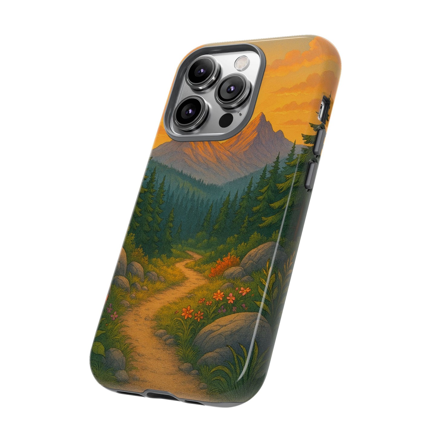 Tough Phone Case - Sunset Mountain Design
