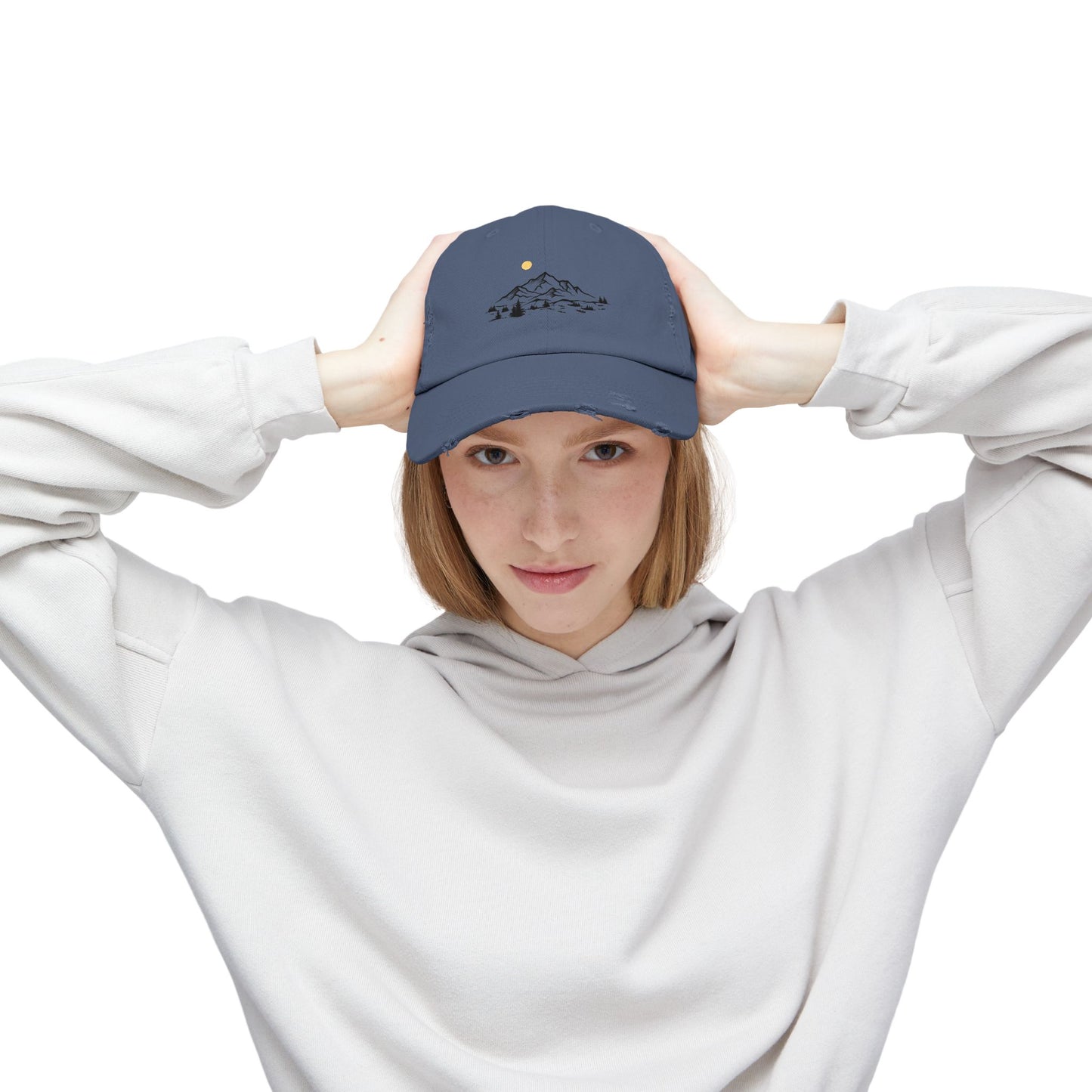 Distressed Cap - Mountain Design