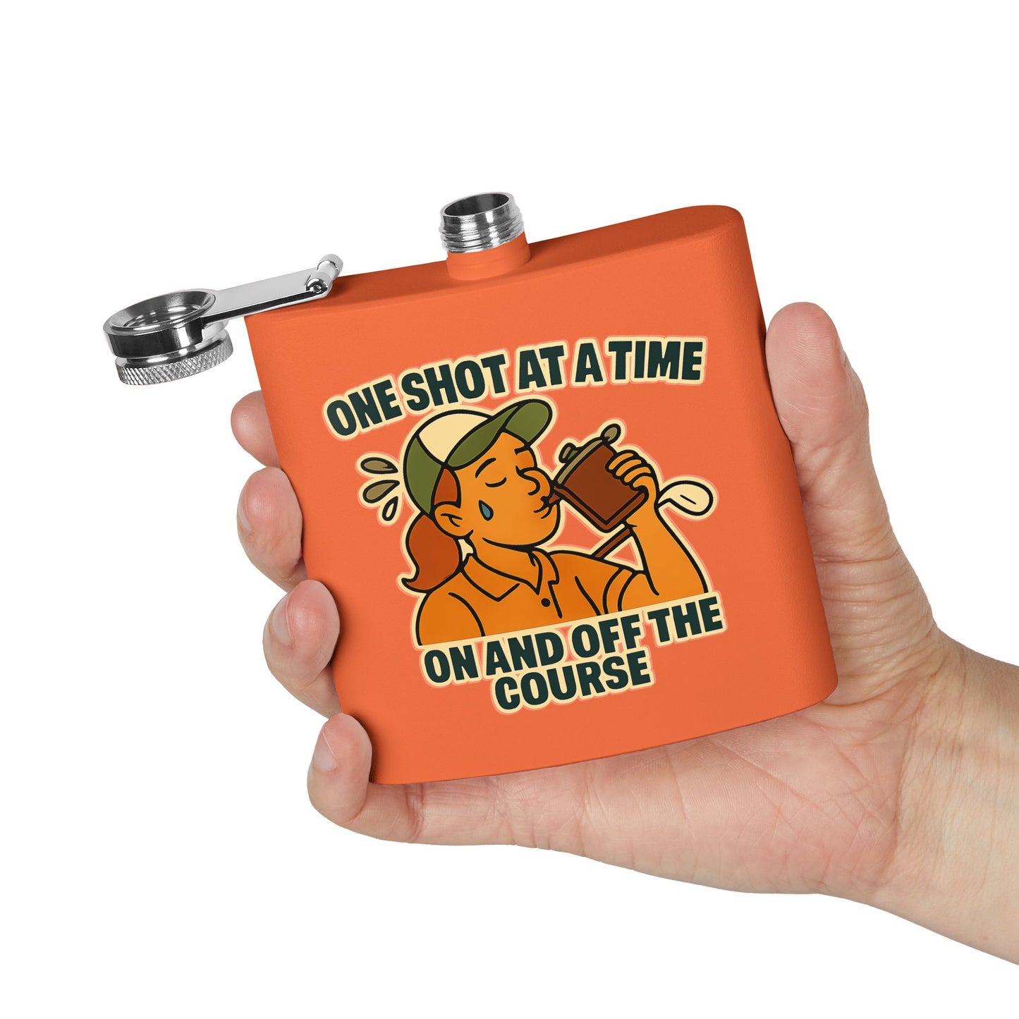 Golf Flask - One Shot at a Time On and Off the Course Design