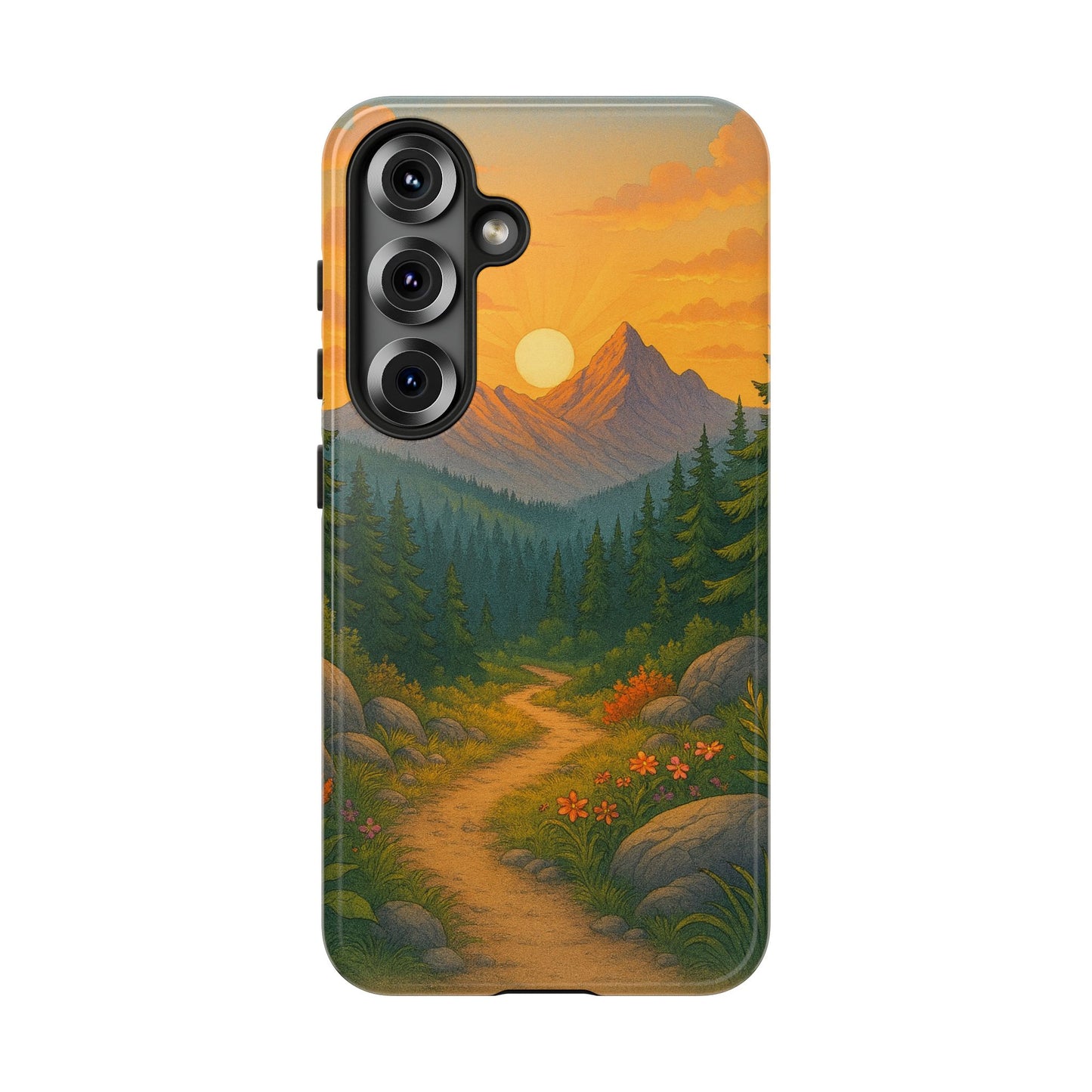 Tough Phone Case - Sunset Mountain Design