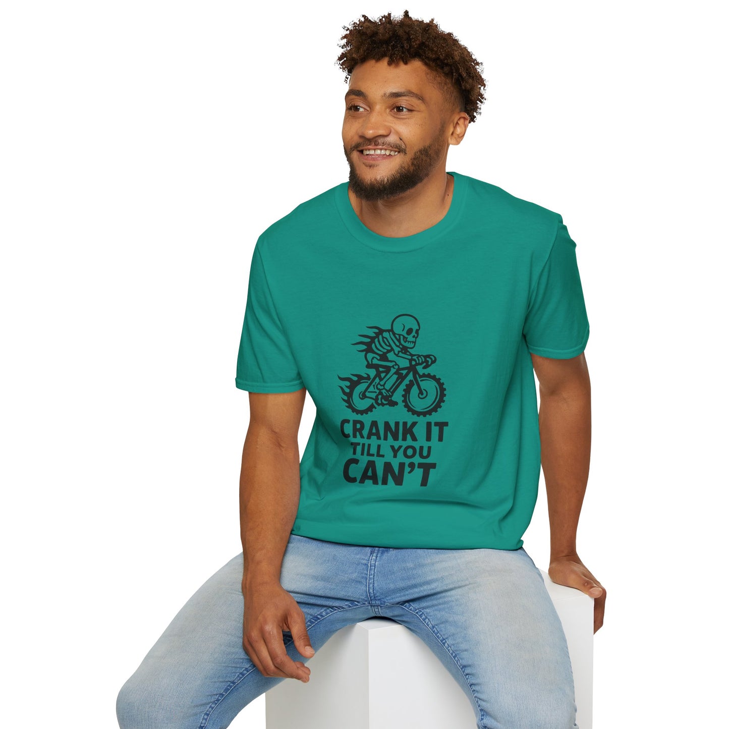 Unisex T-Shirt - Cool Skeleton Bike Rider