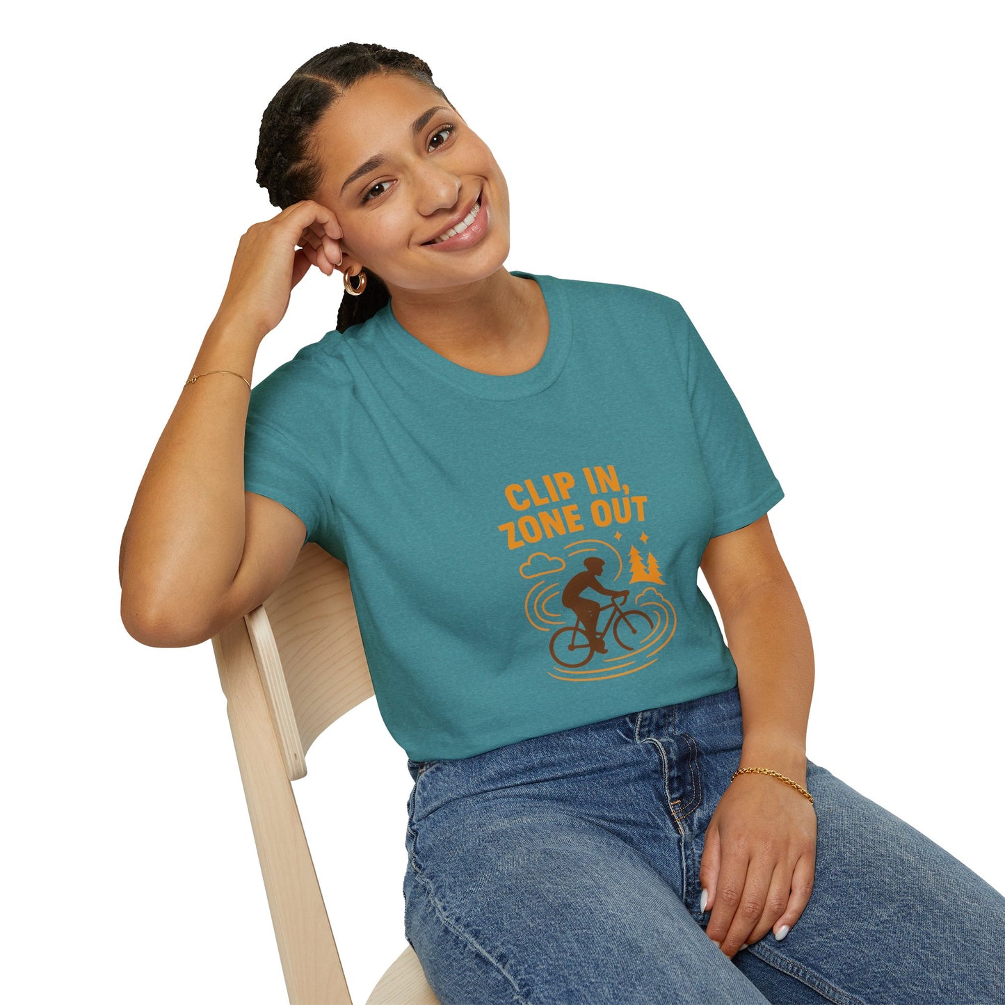 Unisex T-Shirt - Cyclist Clip in, Zone Out