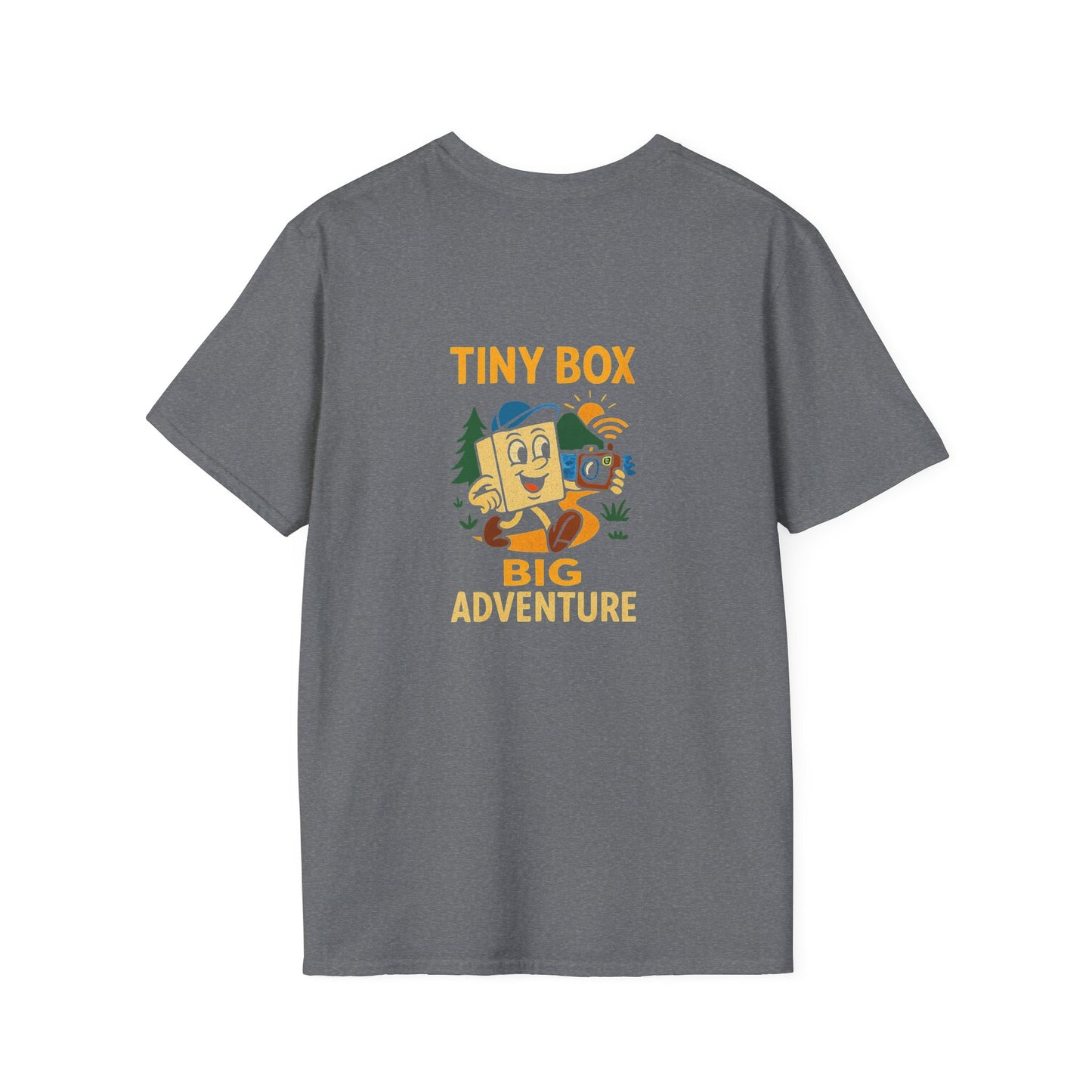 Unisex T-Shirt - Tiny Box, Big Adventure (2-sided graphic)