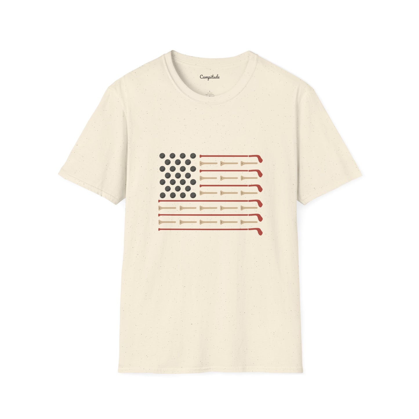 Unisex T-Shirt - Vintage Golf Patriotic American Flag