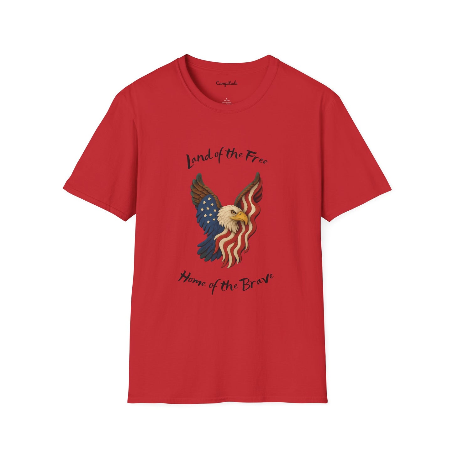 Unisex T-Shirt - Land of the Free, Home of the Brave Patriotic Eagle