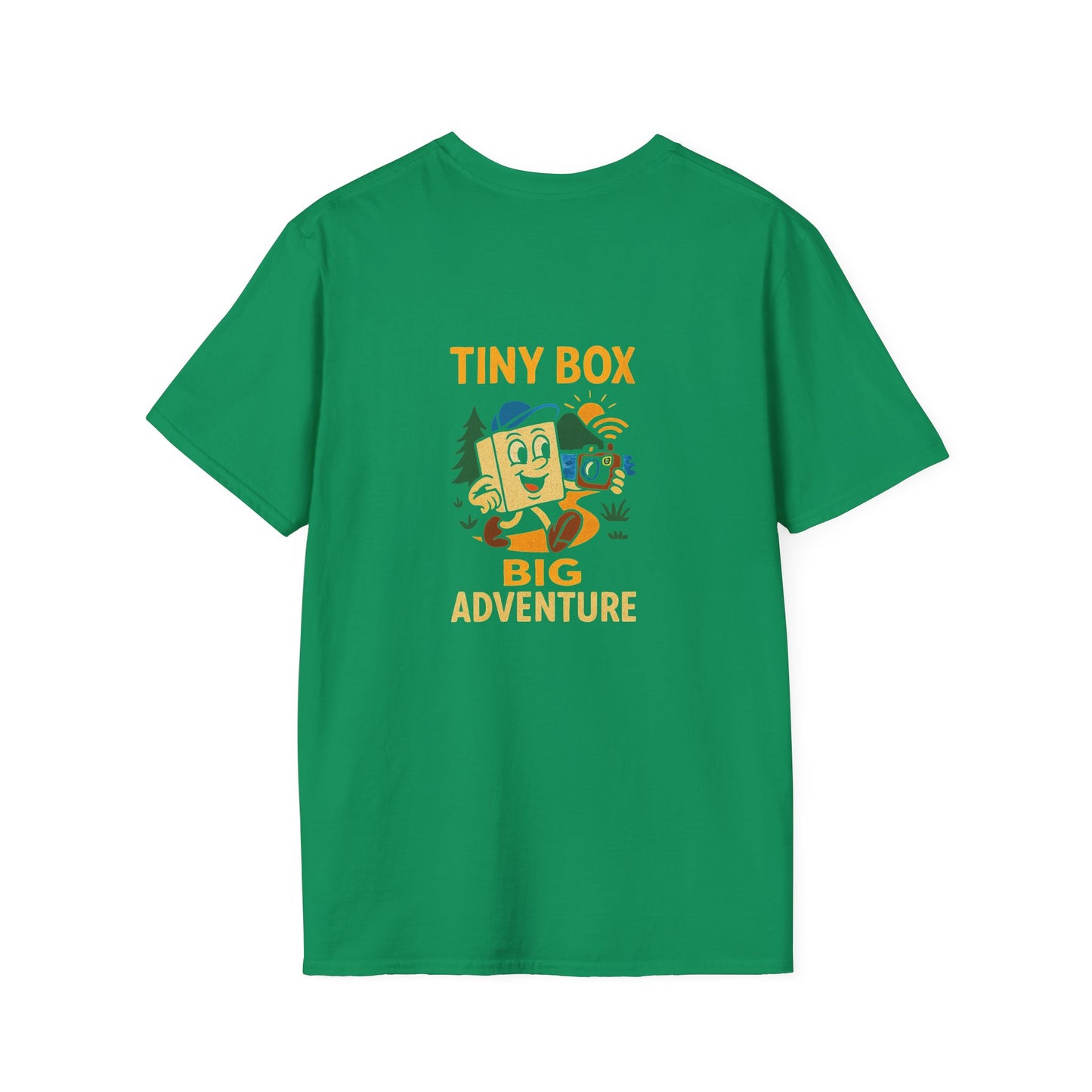Unisex T-Shirt - Tiny Box, Big Adventure (2-sided graphic)