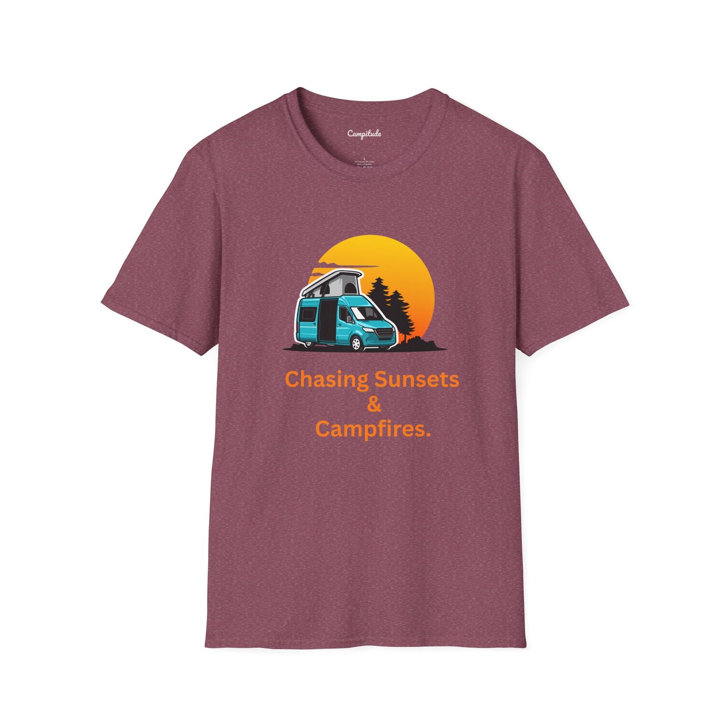 Unisex T-Shirt - Chasing Sunsets & Campfires (Class B Van)