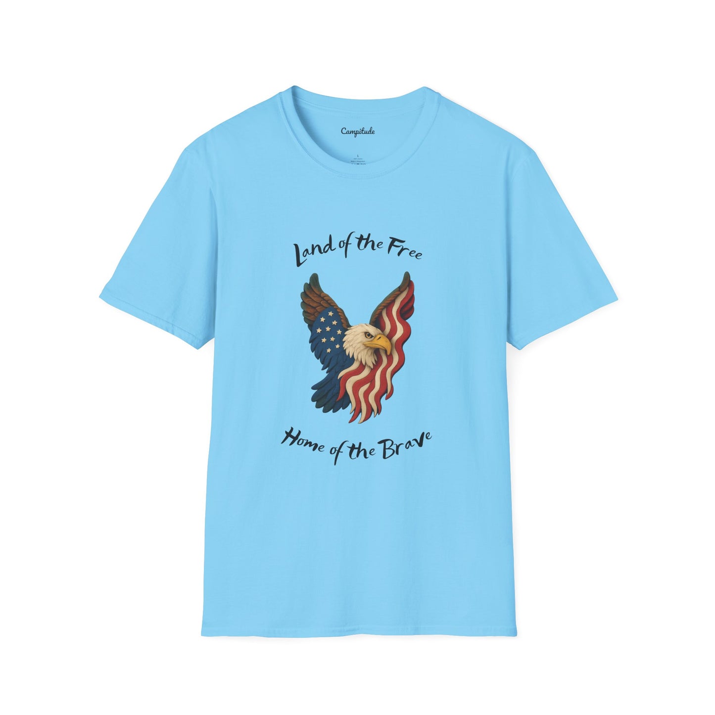 Unisex T-Shirt - Land of the Free, Home of the Brave Patriotic Eagle