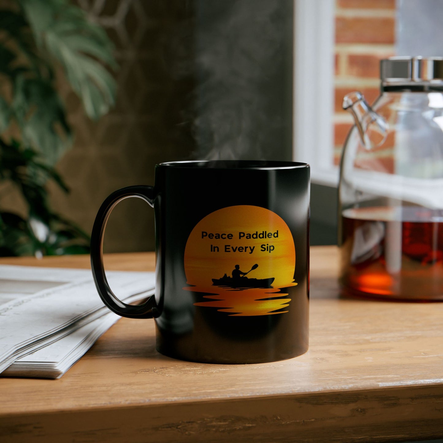 Ceramic Coffee Mug - Peace Paddled In Every Sip