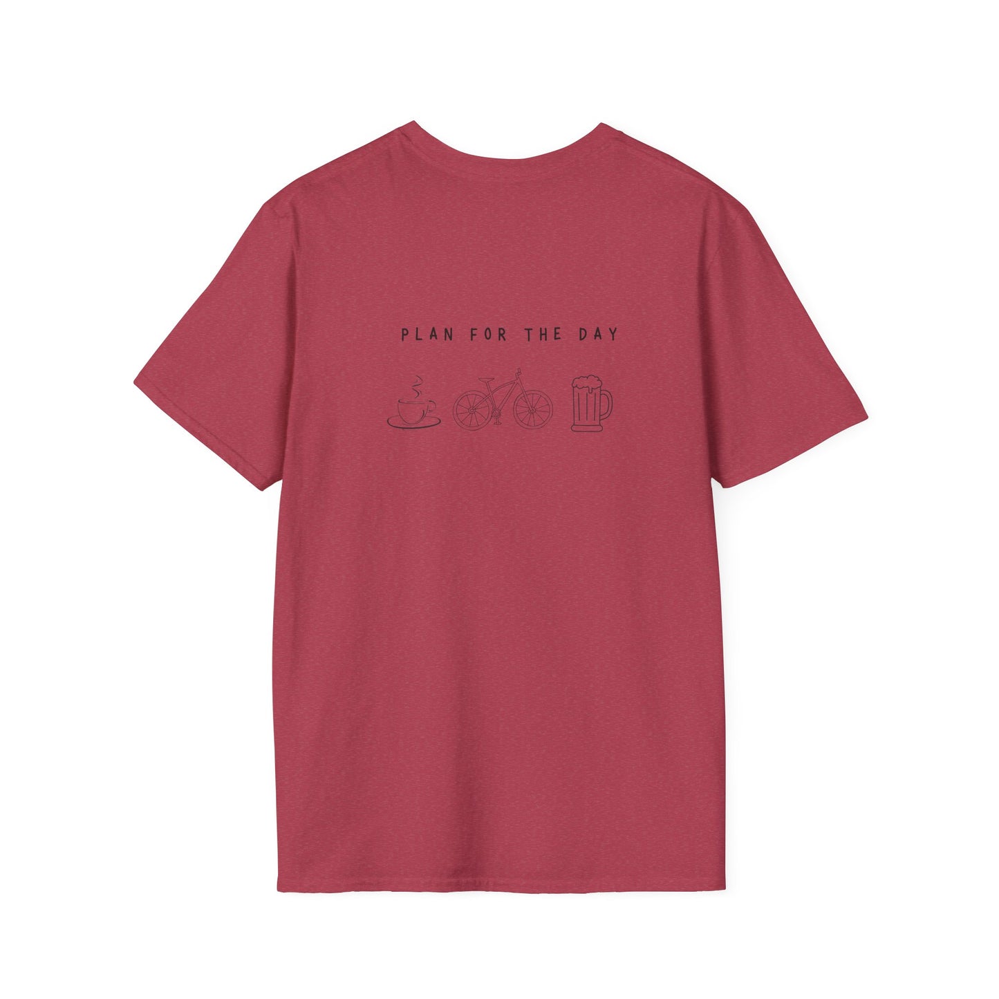 Unisex T-Shirt - Plan for the Day Bicycle & Beer (2-sided graphic)