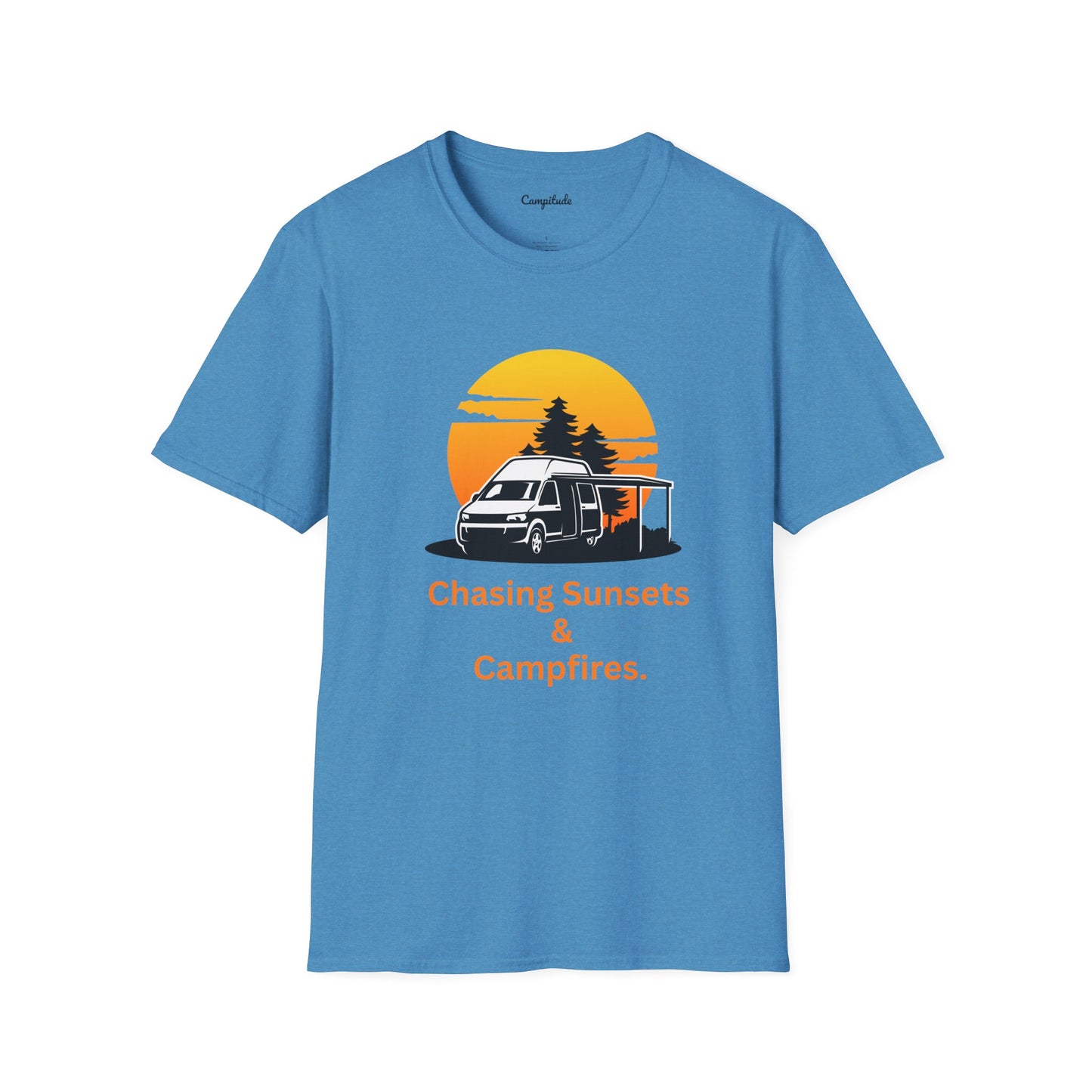 Unisex T-Shirt - Chasing Sunsets & Campfire (Class B Van Version)
