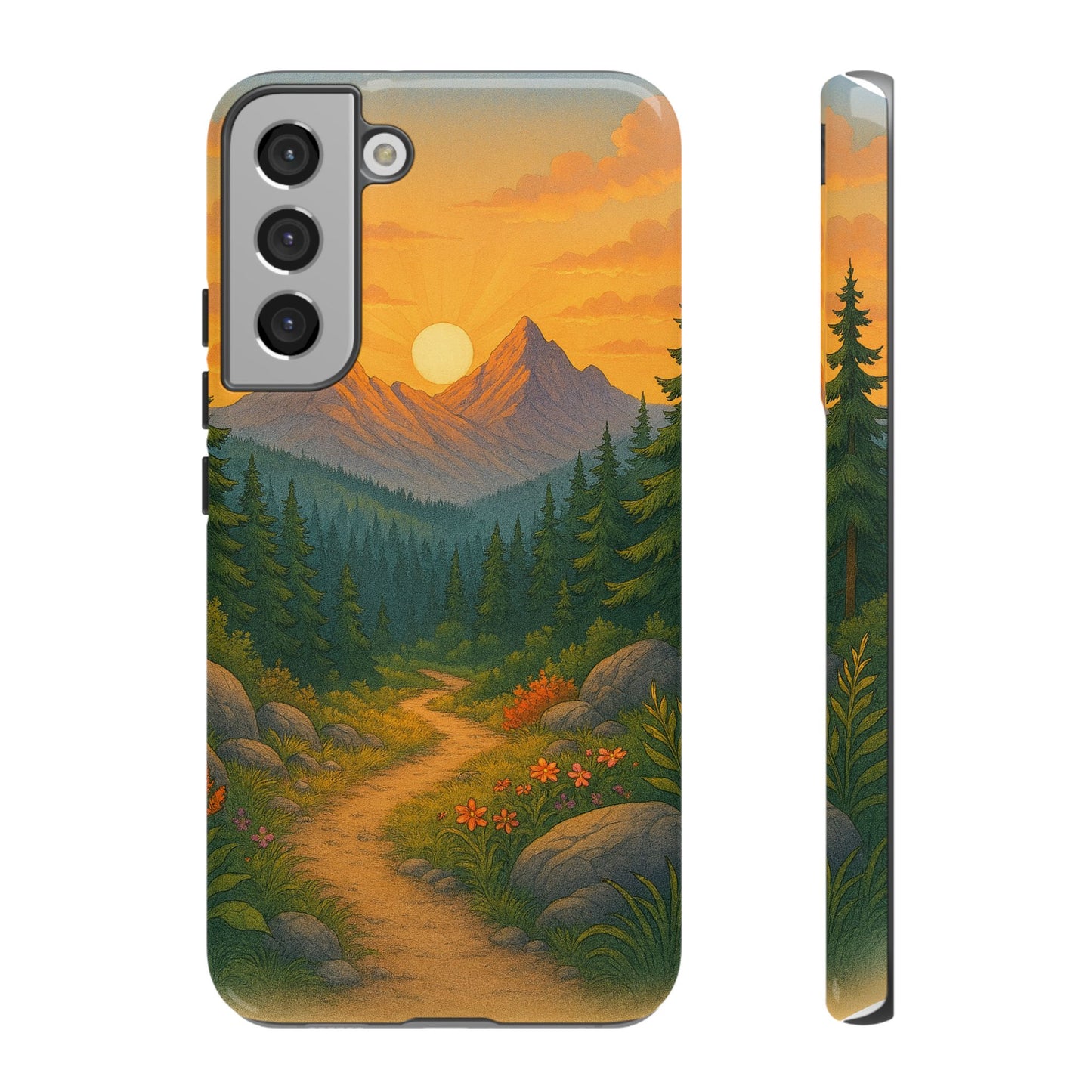 Tough Phone Case - Sunset Mountain Design