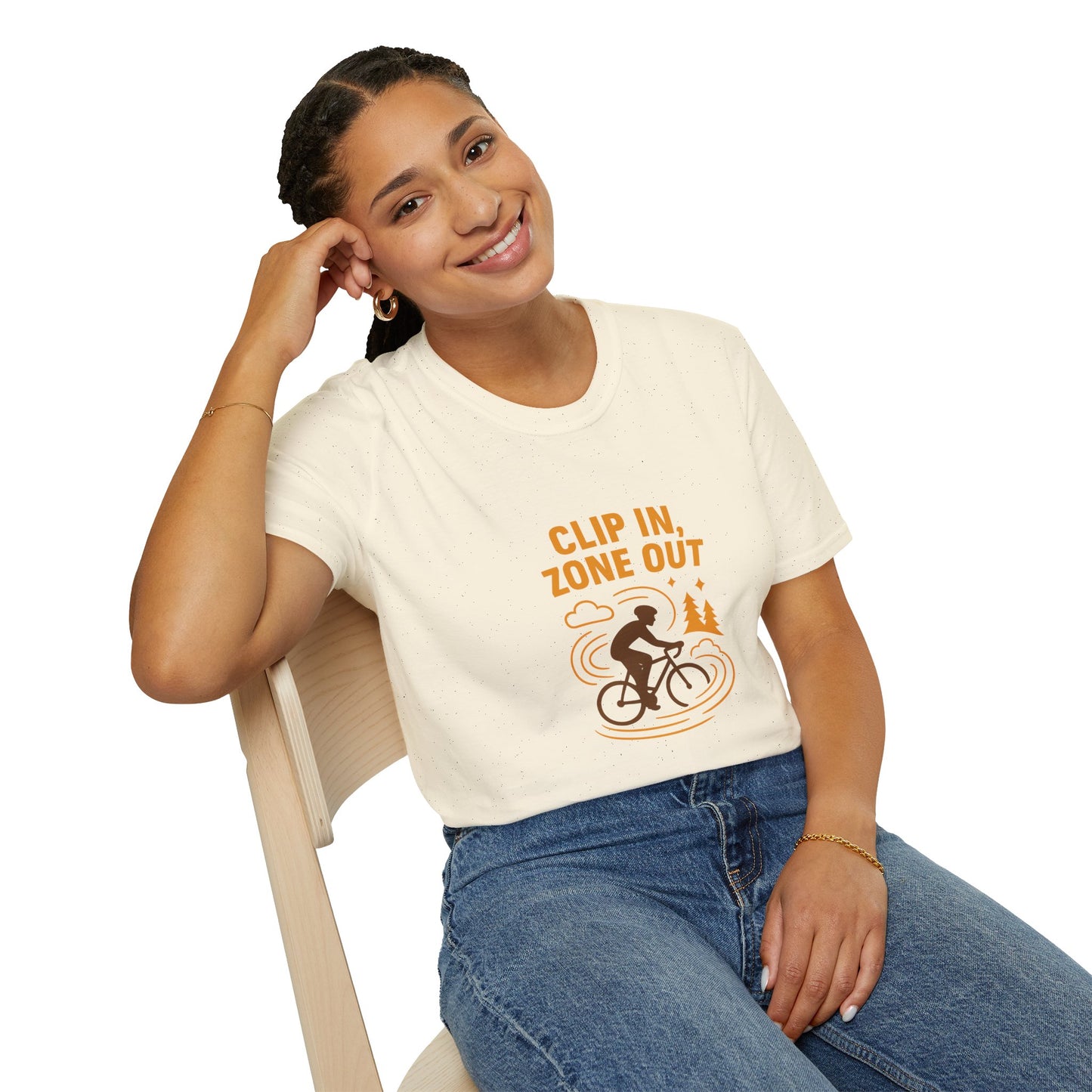 Unisex T-Shirt - Cyclist Clip in, Zone Out
