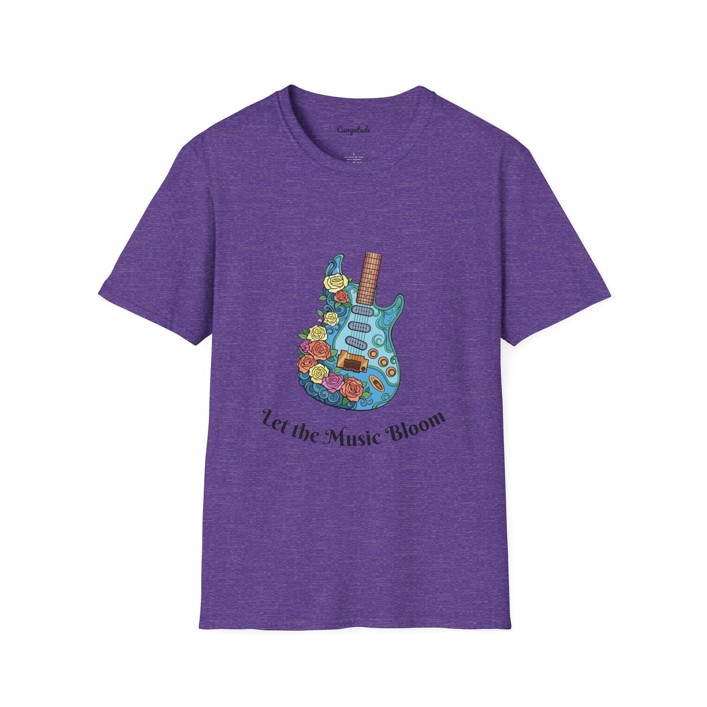 Unisex T-Shirt - Music Bloom Floral Guitar