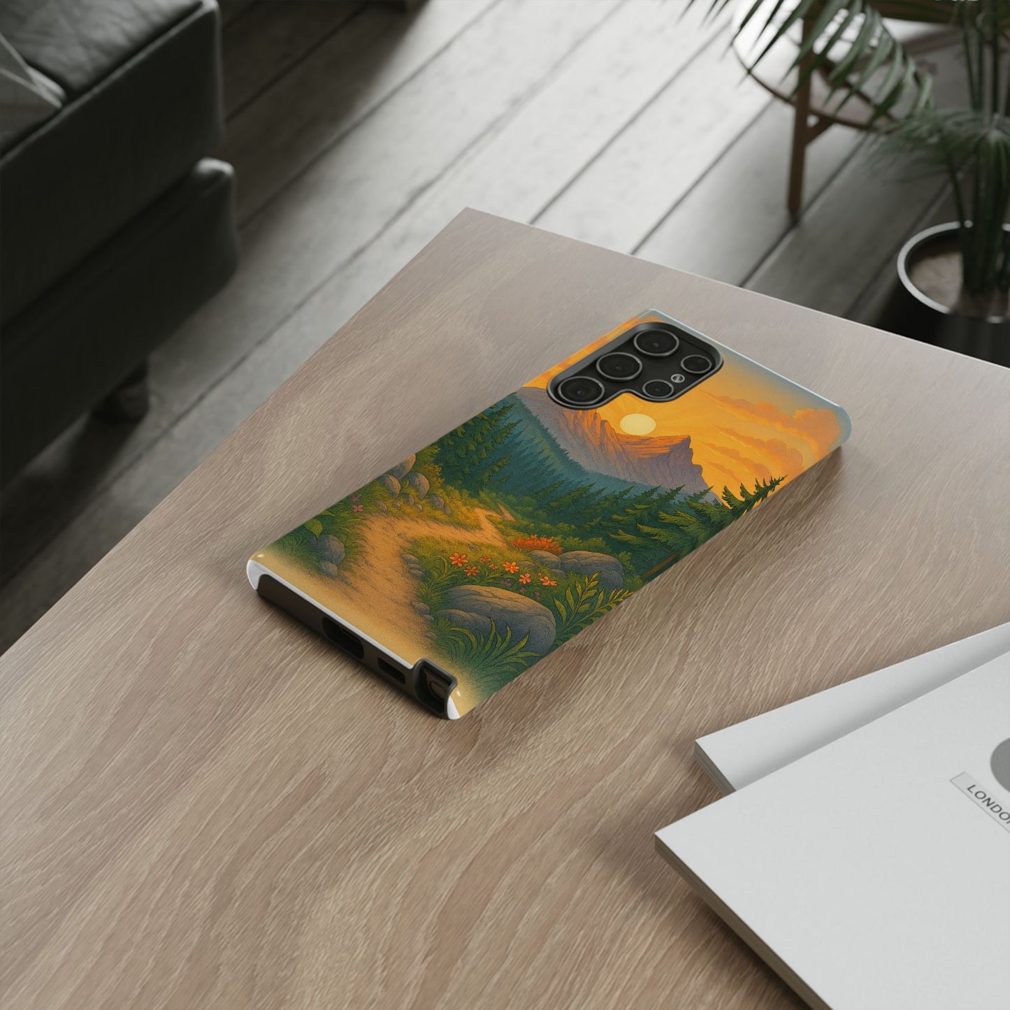 Tough Phone Case - Sunset Mountain Design