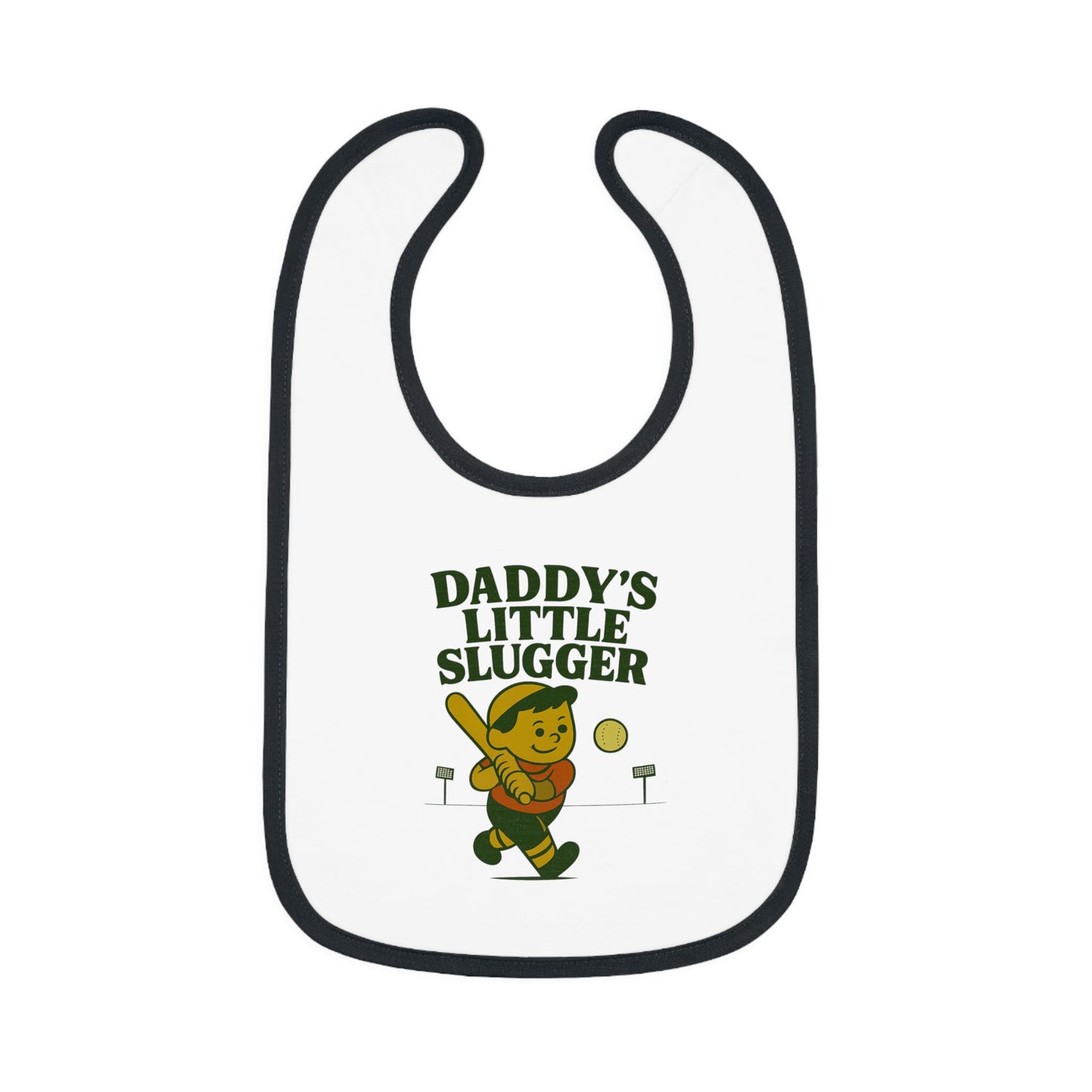 Cute baby Bib - Daddy's Little Slugger - Boy