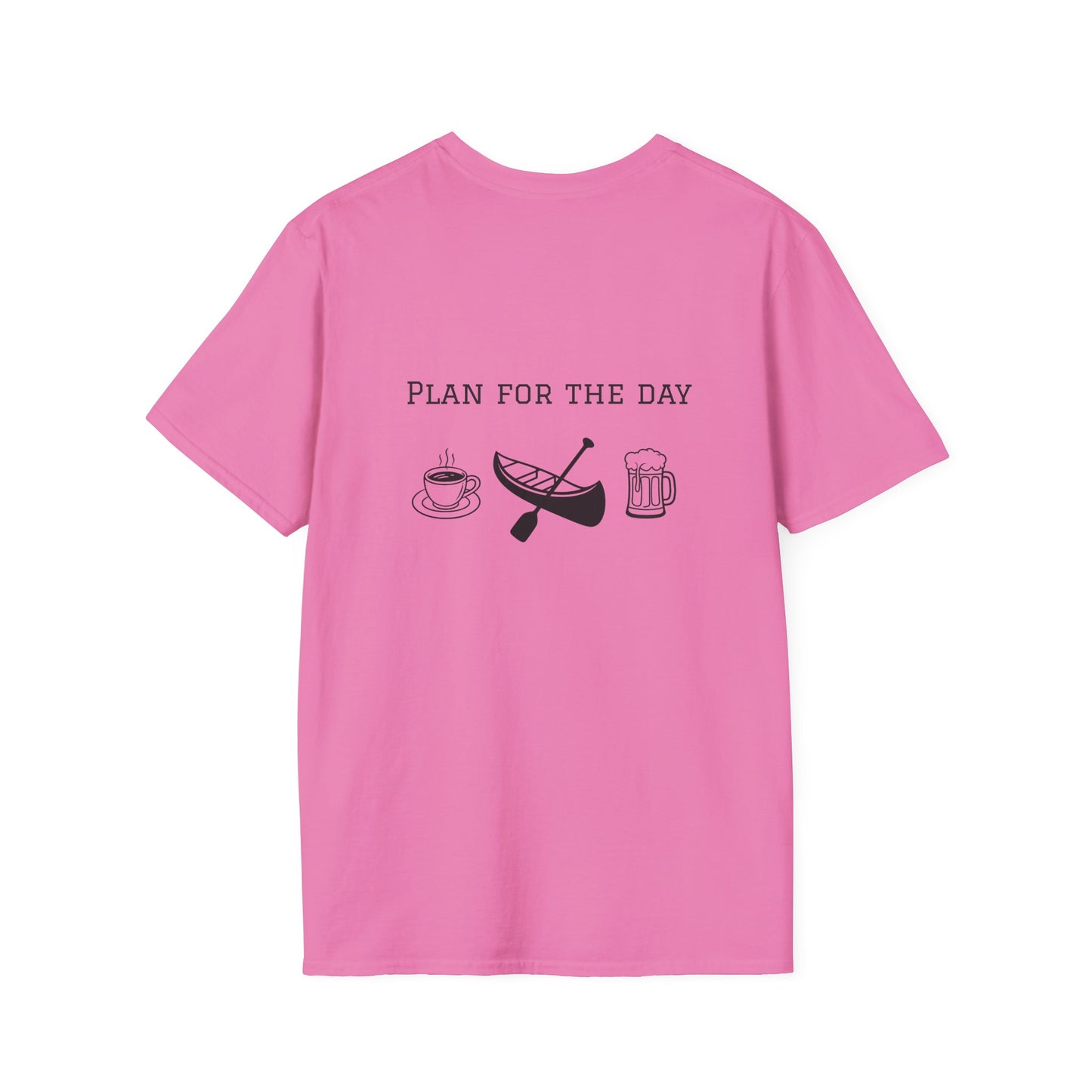 Unisex T-Shirt - Plan for the Day Canoeing & Beer (2-sided graphic)