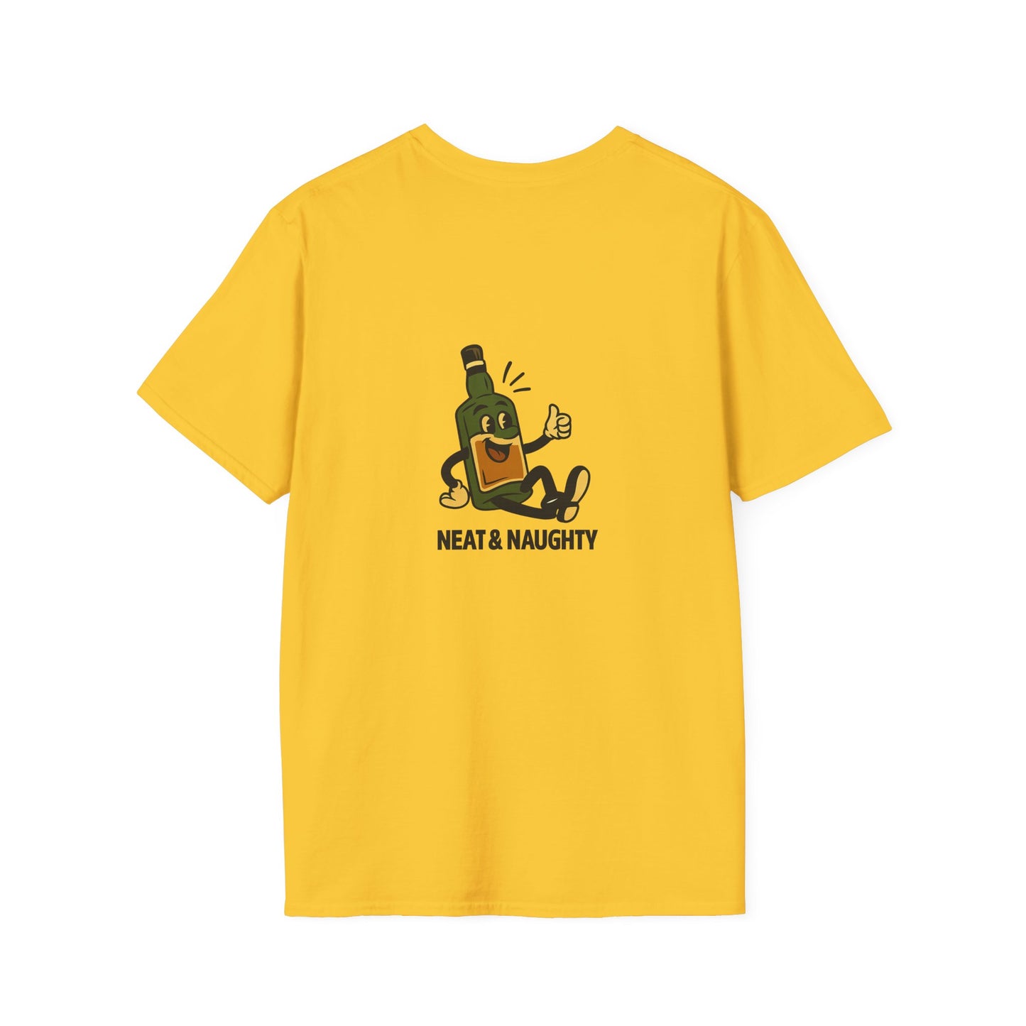 Unisex T-Shirt - Neat & Naughty - Scotch/Bourbon (2-sided graphic)