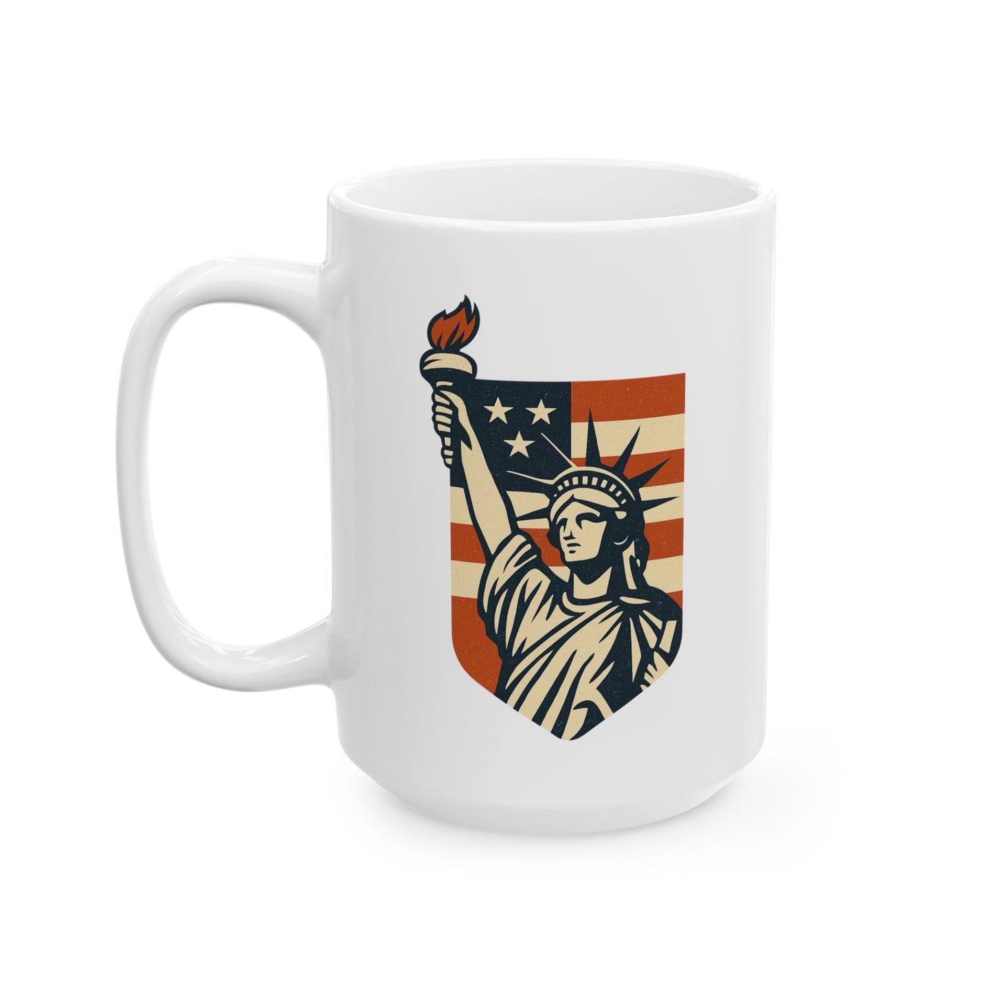Ceramic Coffee Mug - Patriotic Liberty & Eagle