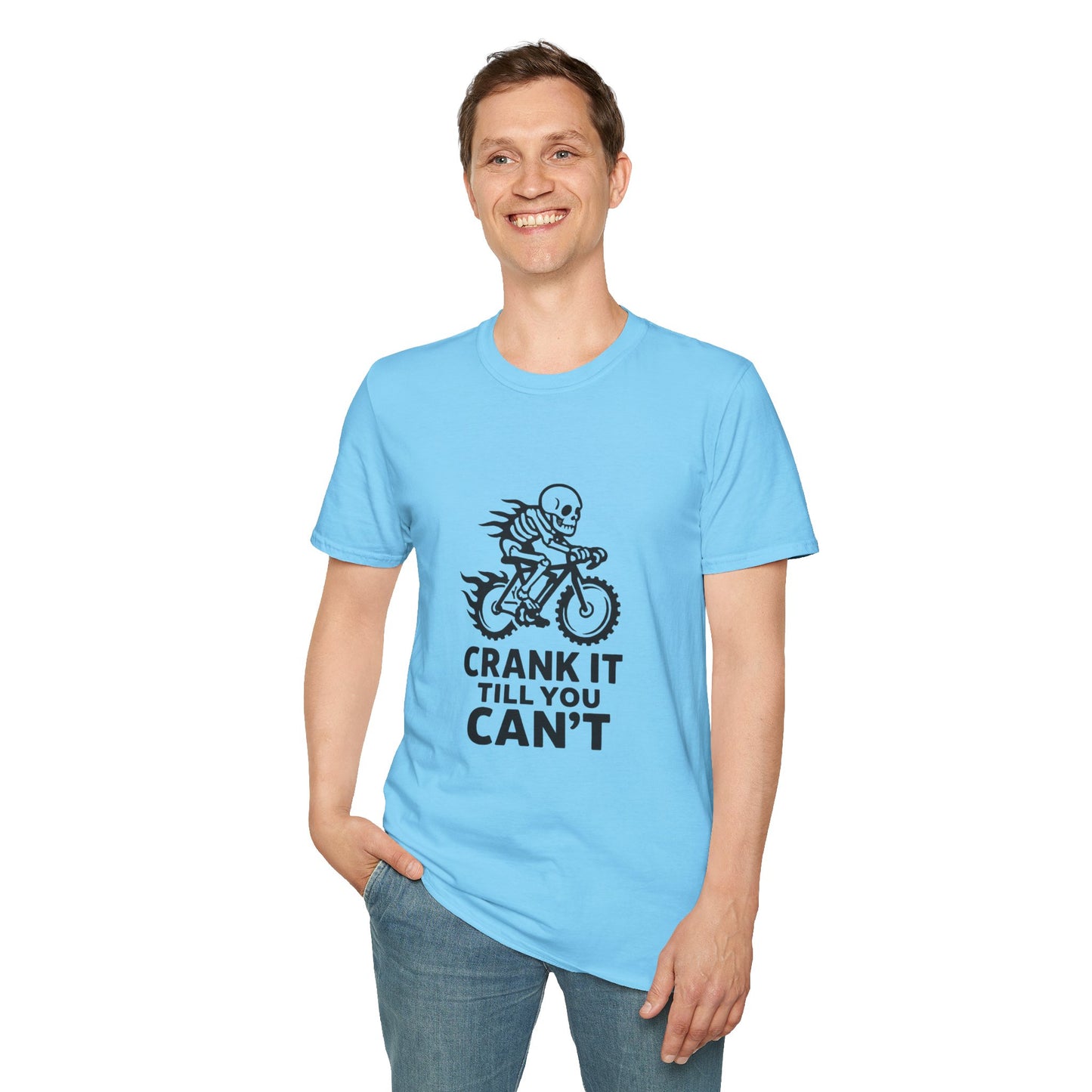 Unisex T-Shirt - Cool Skeleton Bike Rider