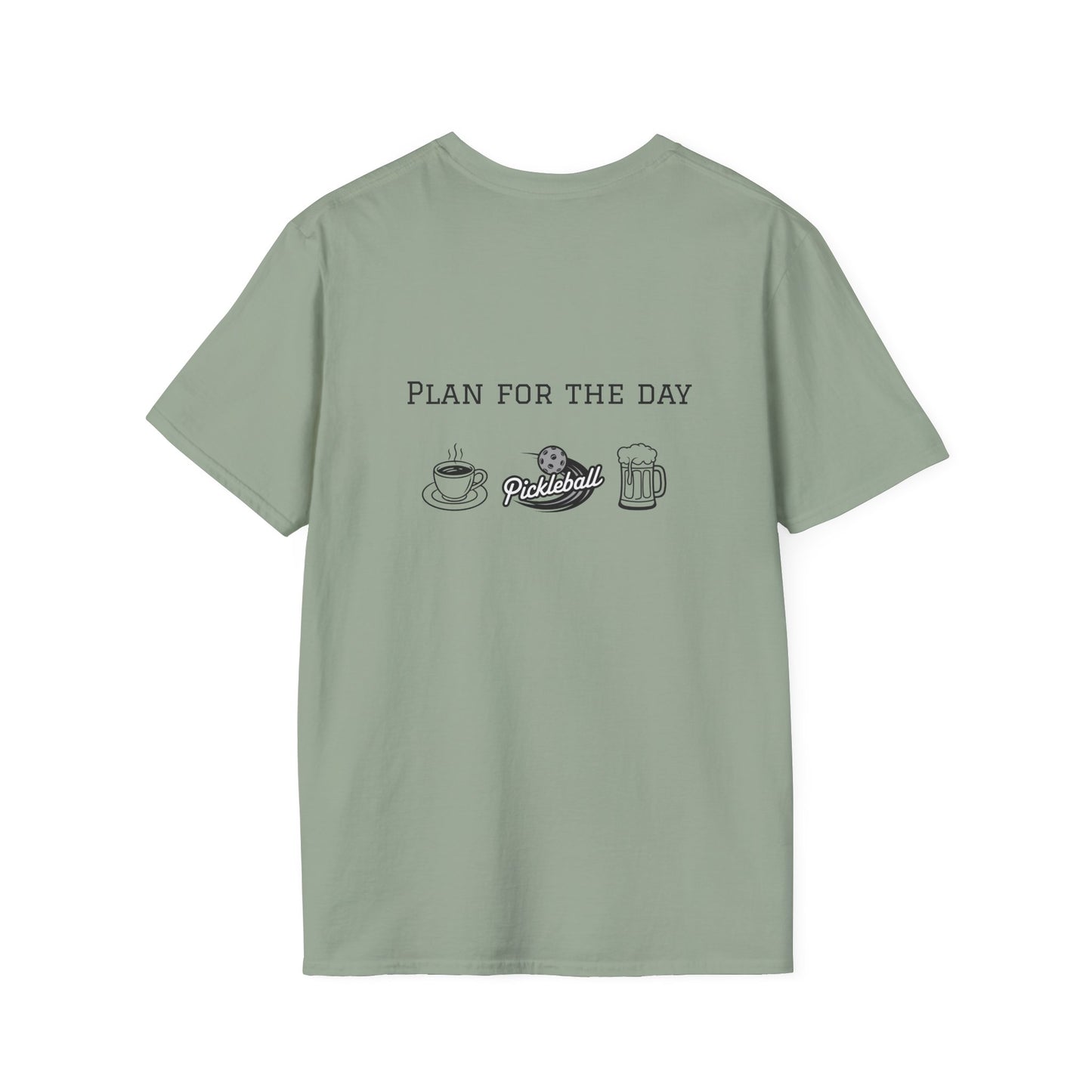 Unisex T-Shirt - Plan for the Day Pickleball & Beer (2-sided graphic)