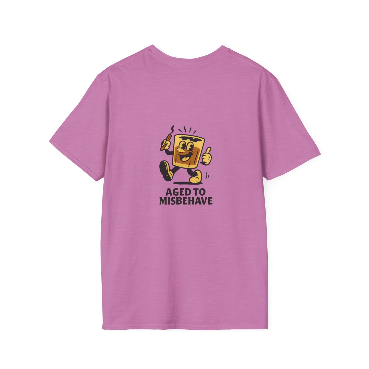 Unisex T-Shirt - Aged to Misbehave - Scotch/Bourbon (2-sided graphic)