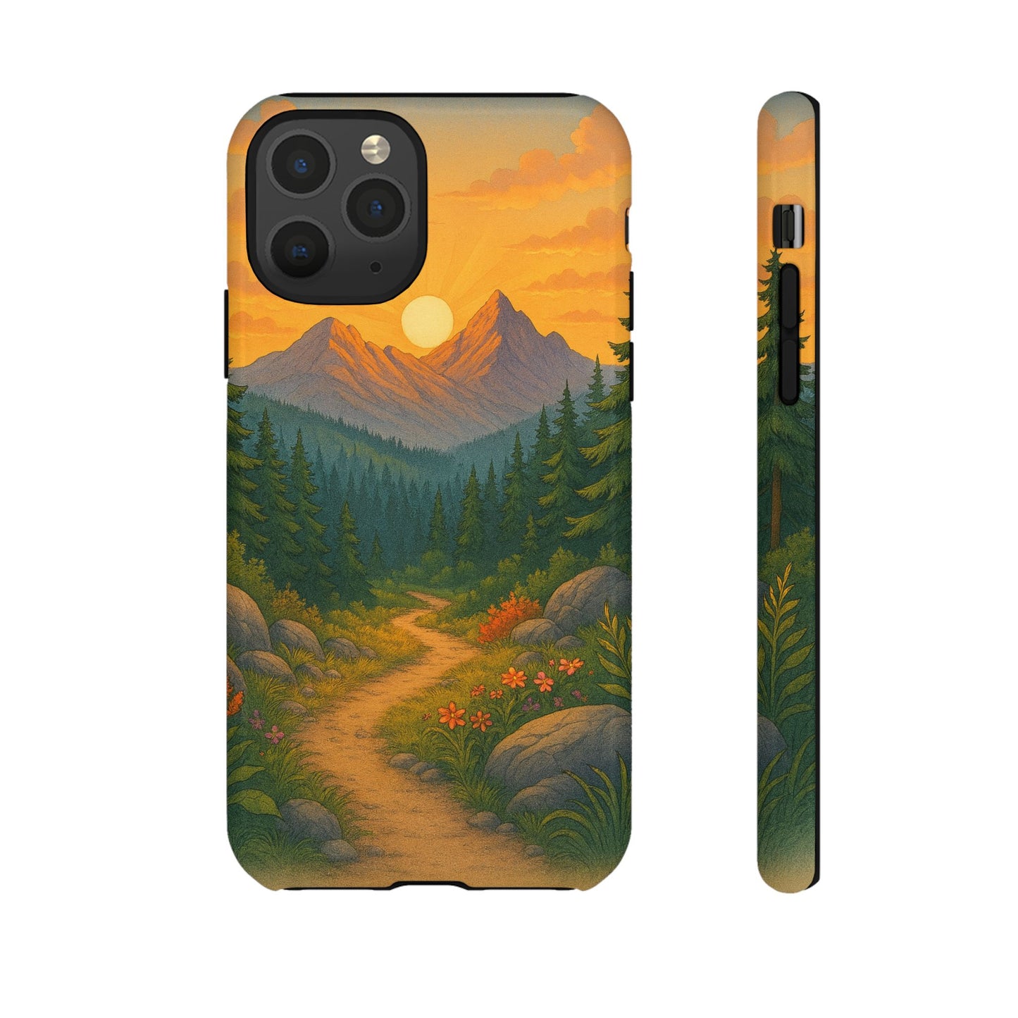 Tough Phone Case - Sunset Mountain Design