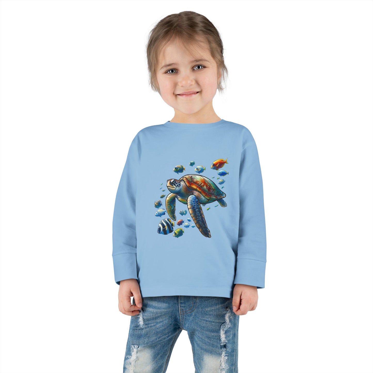 Toddler Long Sleeve T-Shirt - Sea Turtle Design
