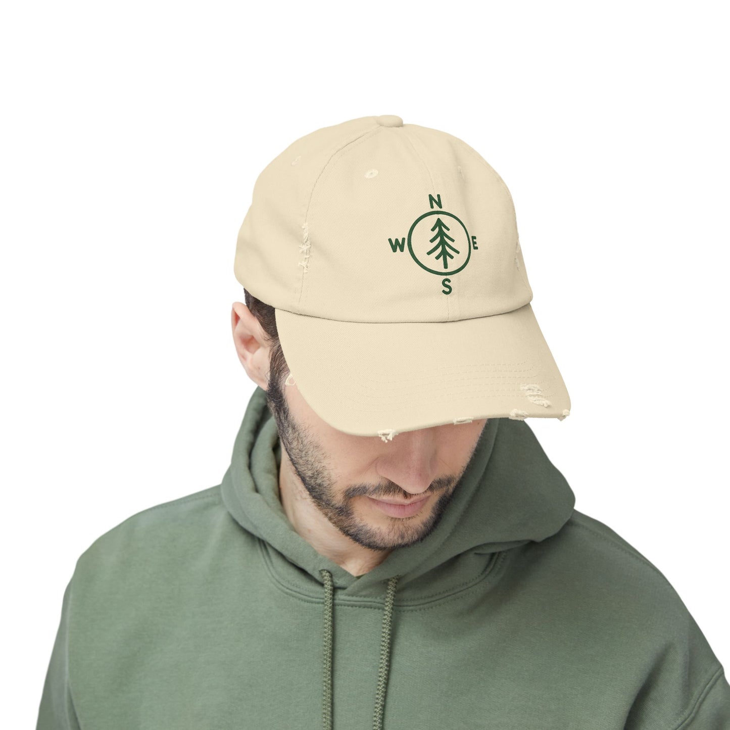 Distressed Cap - Compass Design