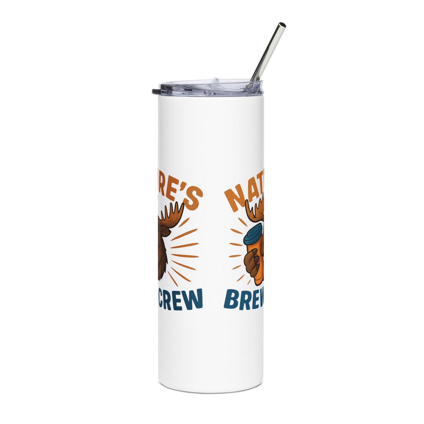 Stainless Steel Tumbler - Nature's Brew Crew, 20oz (Moose)