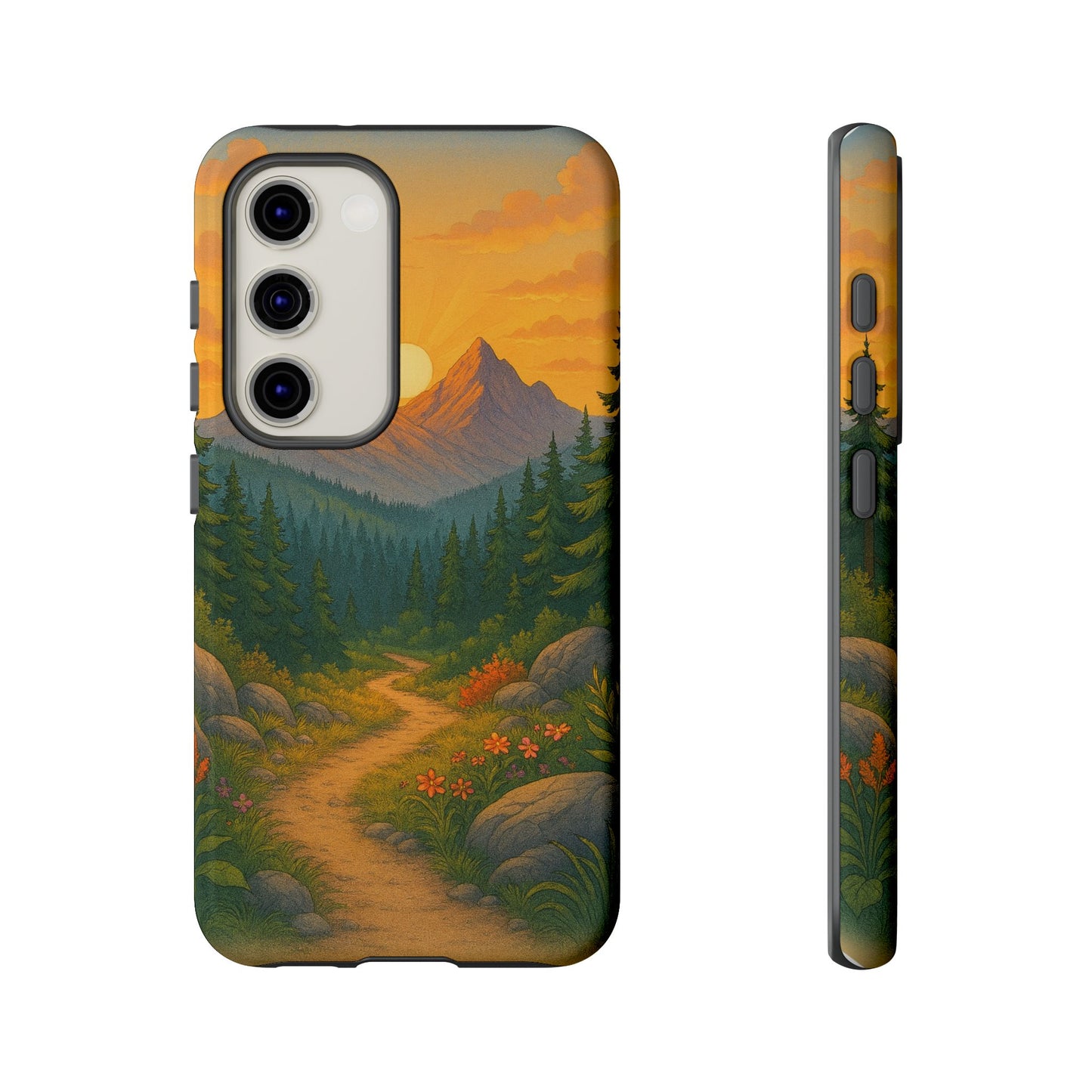 Tough Phone Case - Sunset Mountain Design