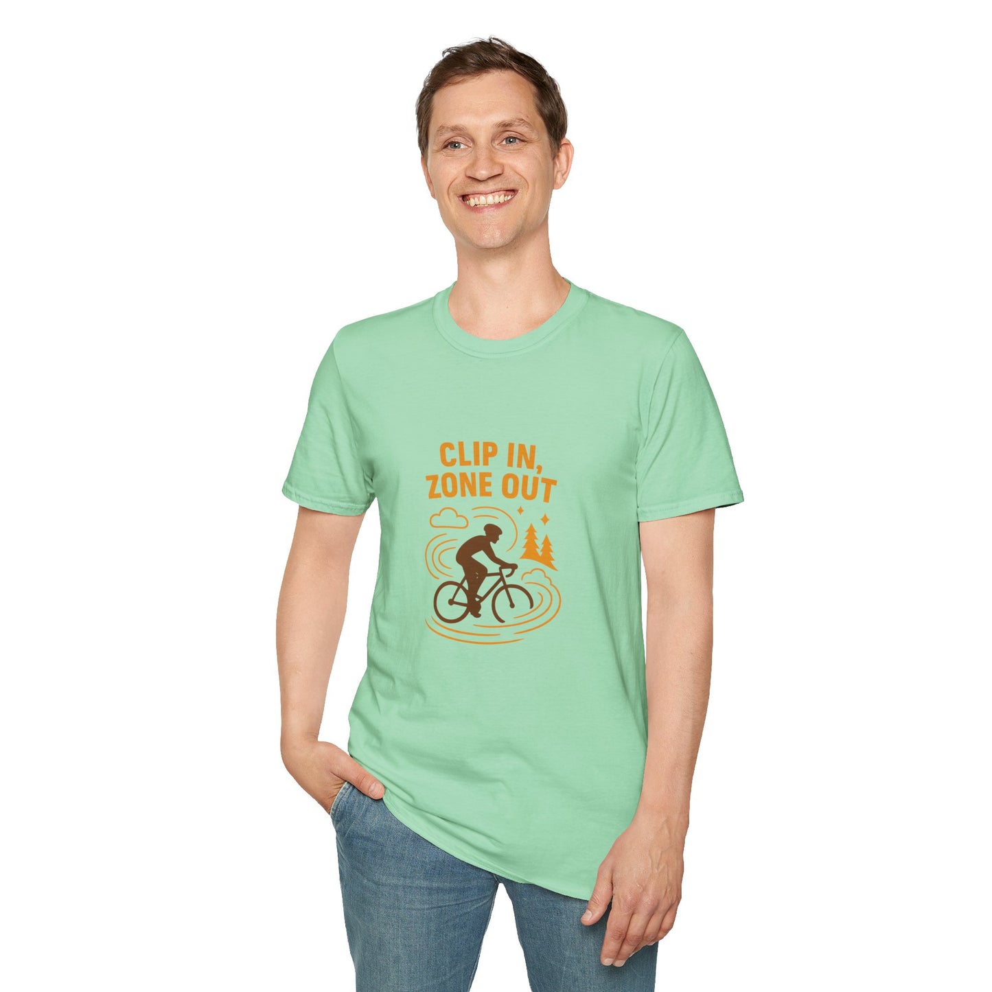 Unisex T-Shirt - Cyclist Clip in, Zone Out