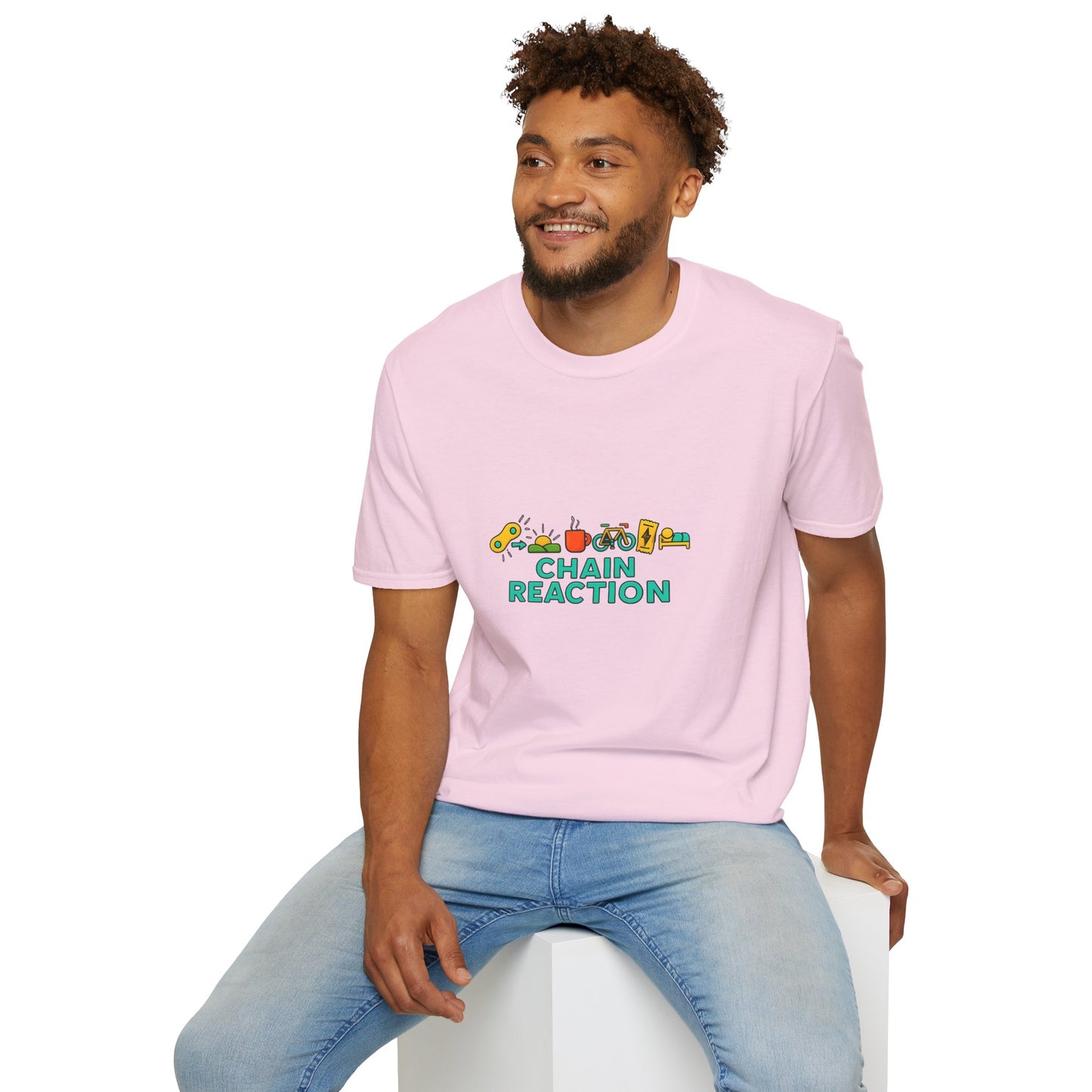 Unisex Softstyle T-Shirt - Cyclist Chain Reaction