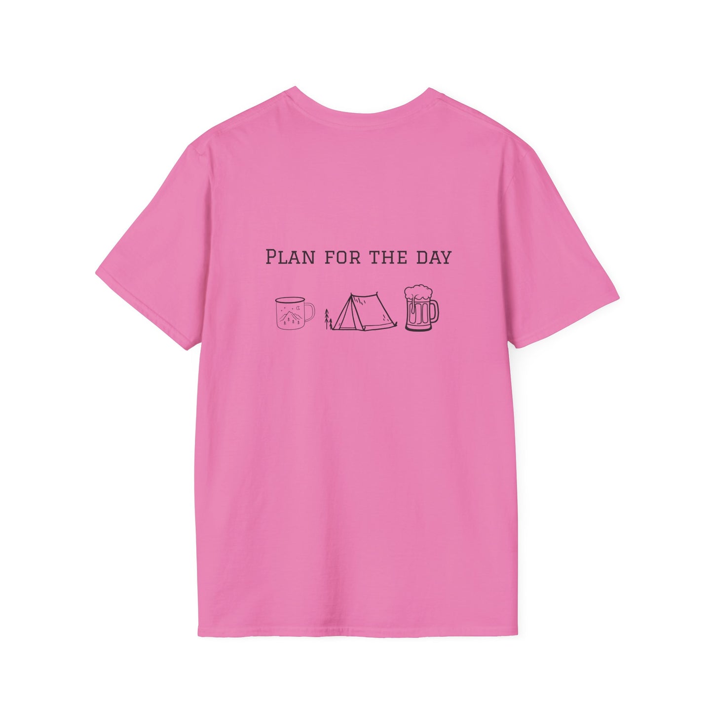 Unisex T-Shirt - Plan for the Day Camping & Beer (2-sided graphic)
