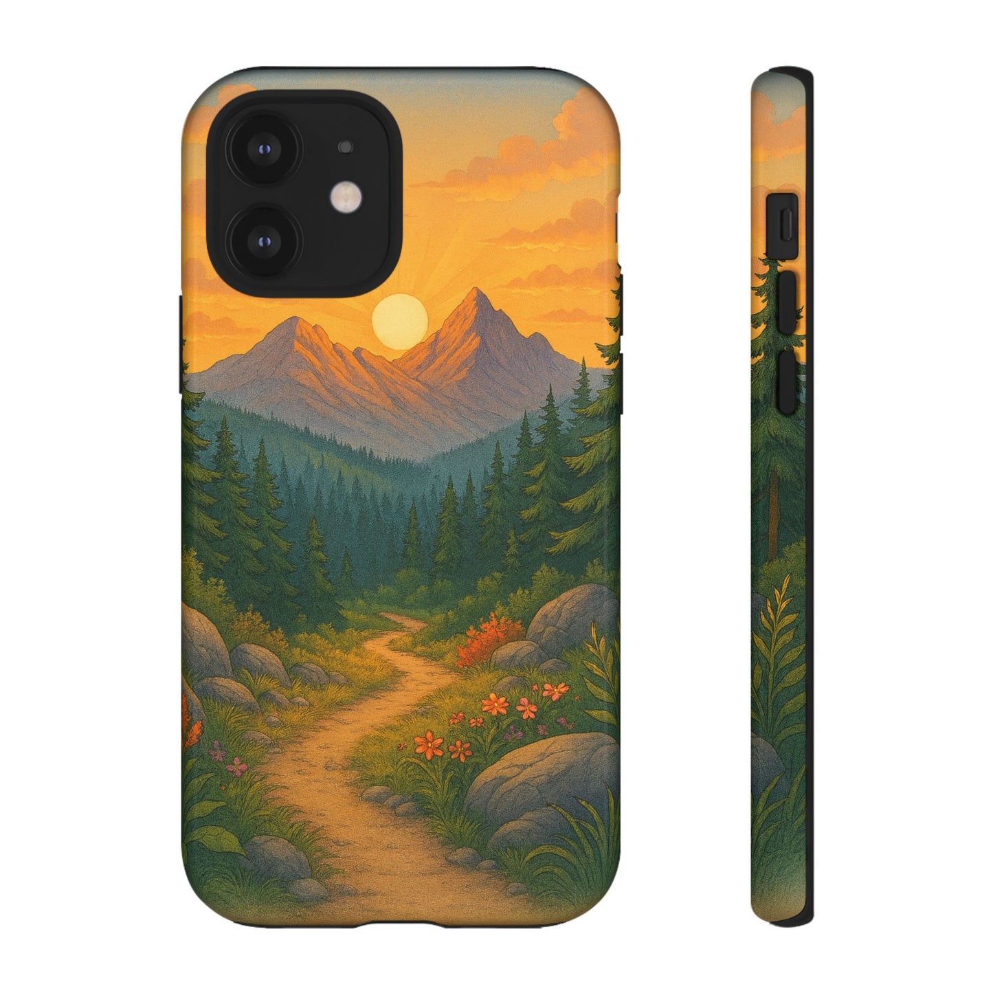 Tough Phone Case - Sunset Mountain Design
