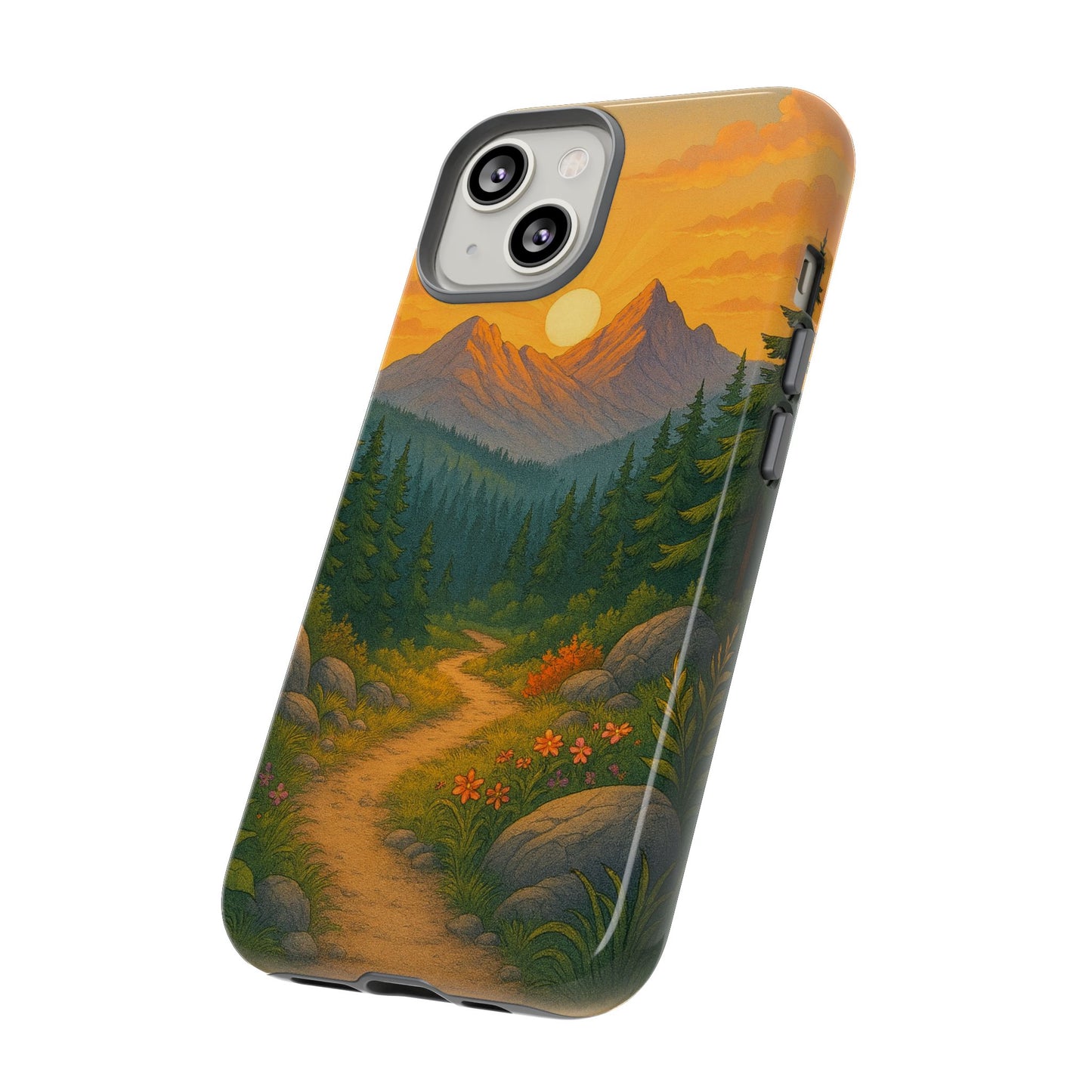 Tough Phone Case - Sunset Mountain Design