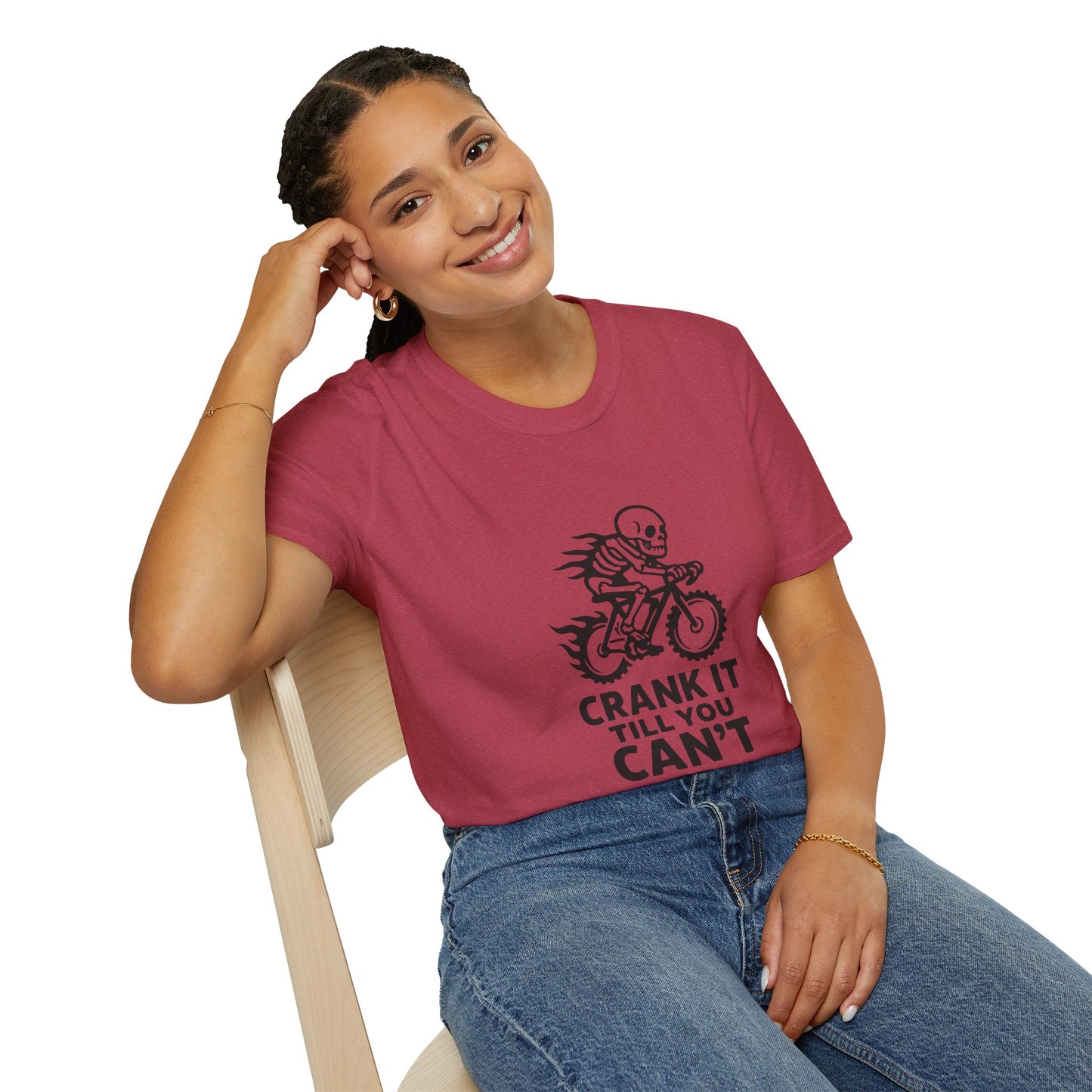 Unisex T-Shirt - Cool Skeleton Bike Rider