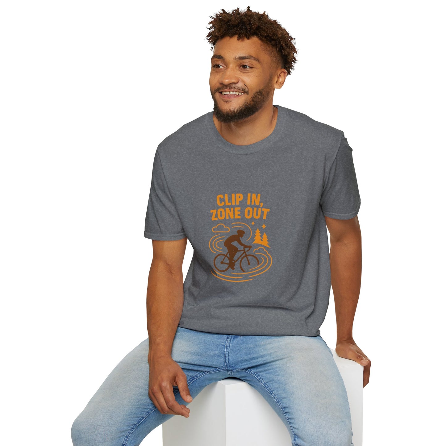 Unisex T-Shirt - Cyclist Clip in, Zone Out
