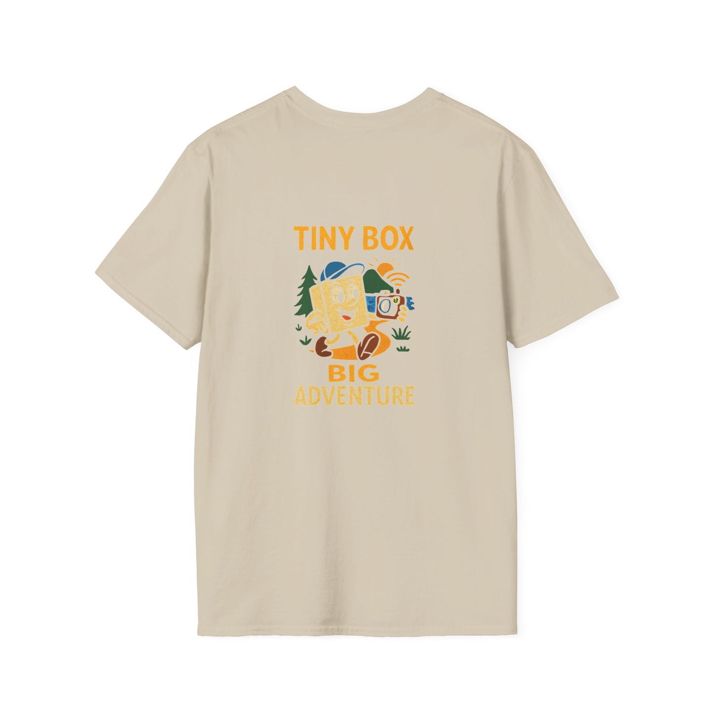 Unisex T-Shirt - Tiny Box, Big Adventure (2-sided graphic)