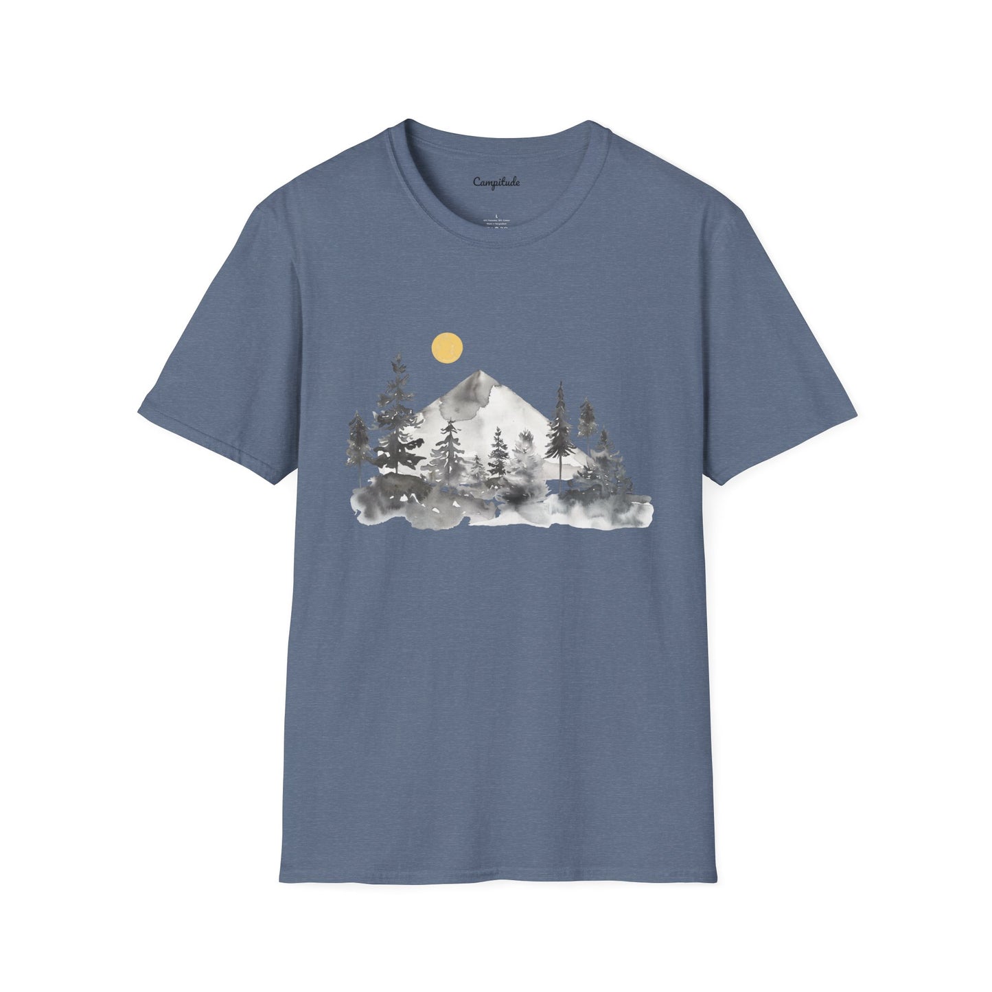 Unisex T-Shirt - Mountain Landscape with Moon