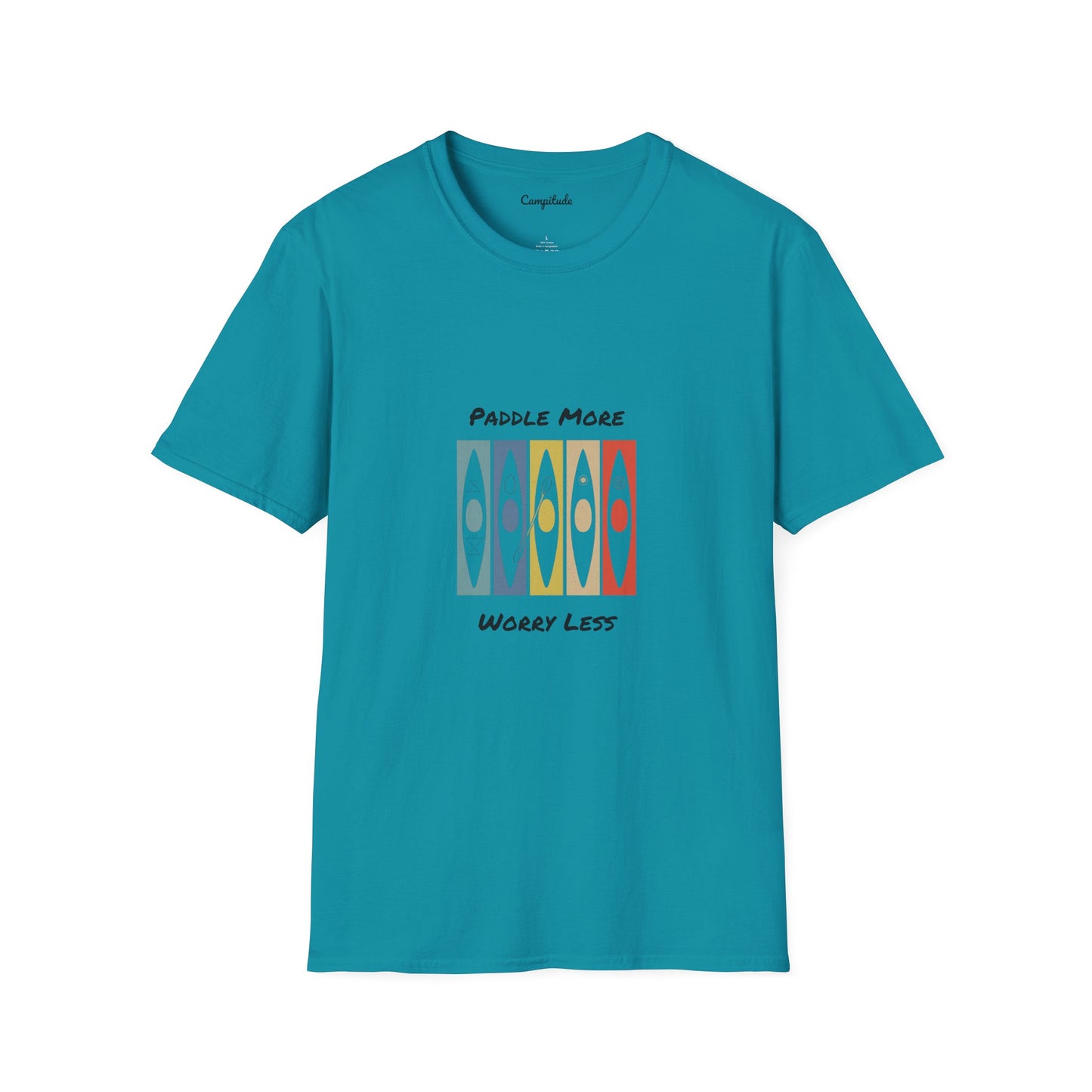 Unisex T-Shirt - Paddle More Worry Less