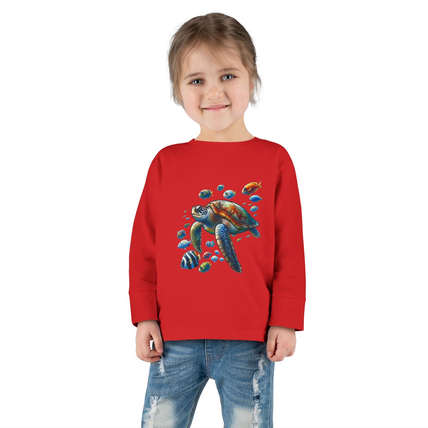 Toddler Long Sleeve T-Shirt - Sea Turtle Design