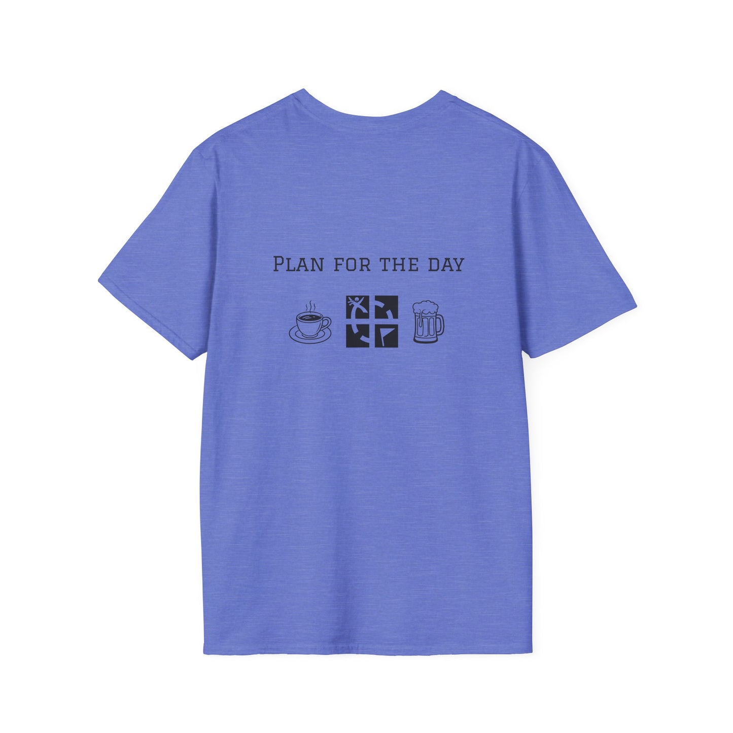 Unisex T-Shirt - Plan for the Day Geocache & Beer (2-sided graphic)