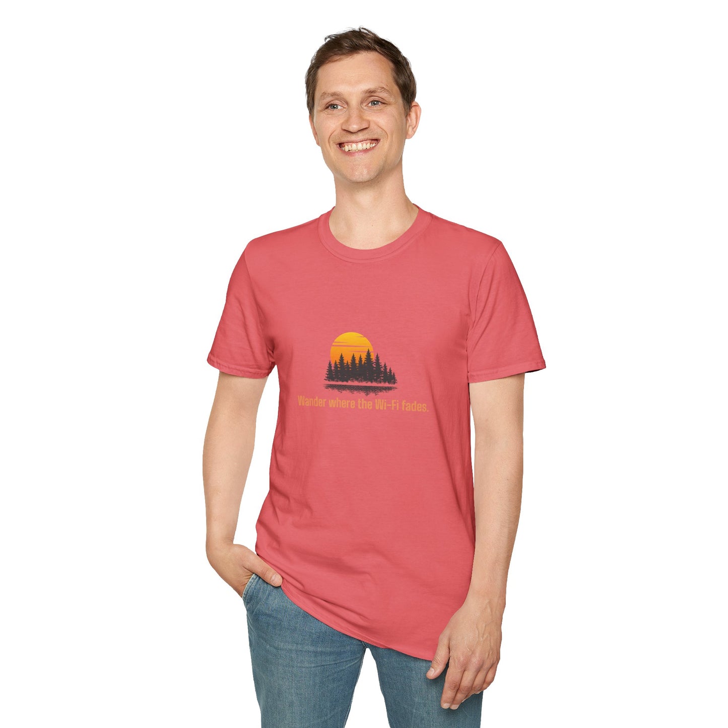 Unisex T-Shirt - Wander Where the Wi-Fi Fades