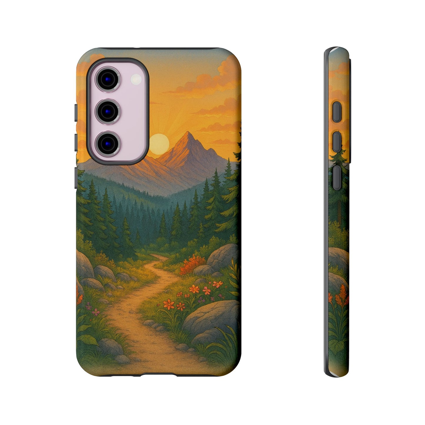 Tough Phone Case - Sunset Mountain Design