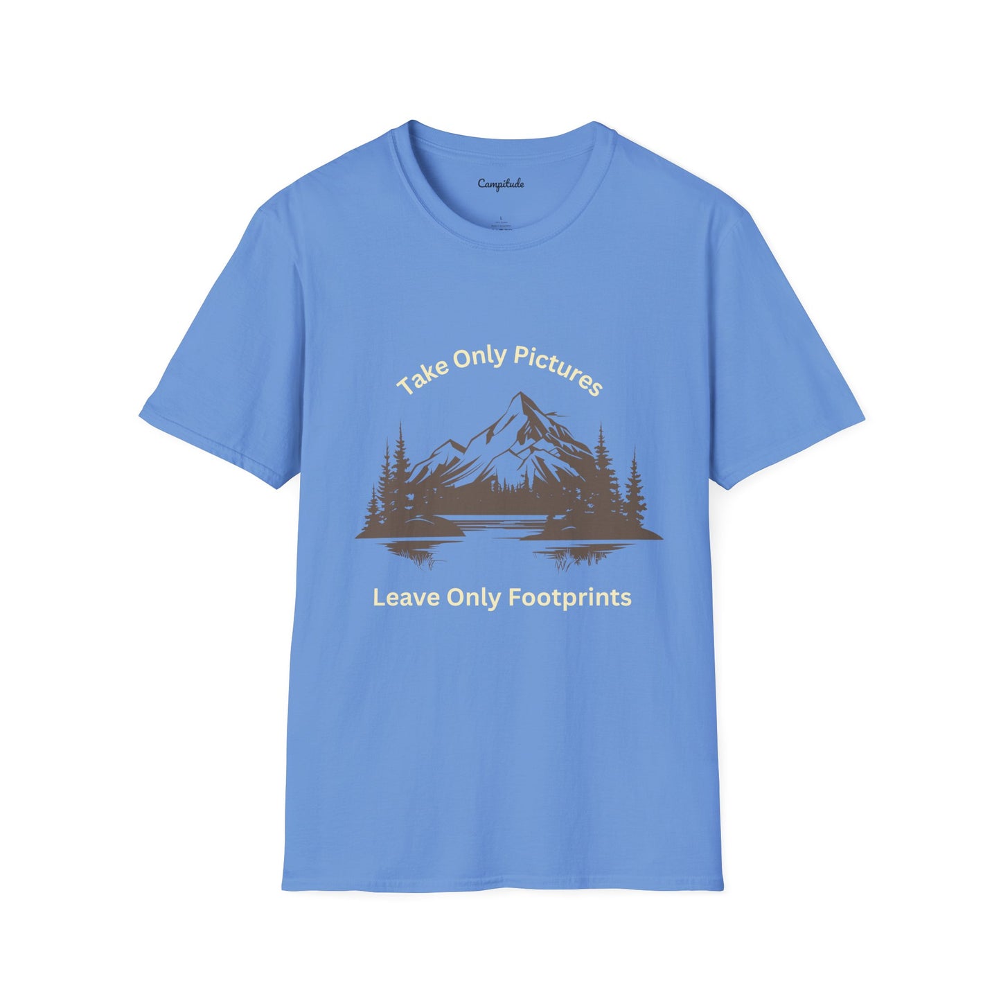 Unisex T-Shirt: Take Only Pictures Leave Only Footprints