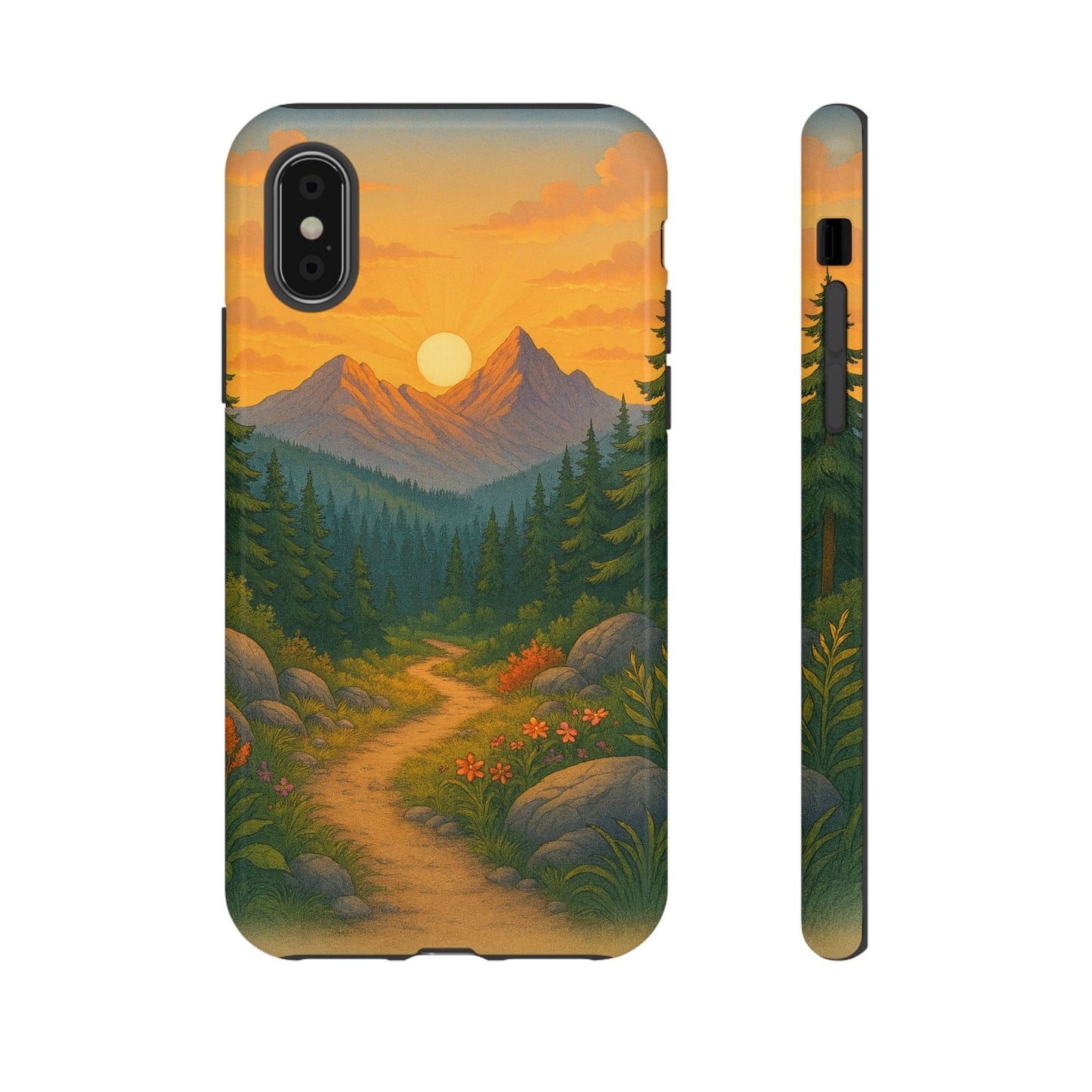 Tough Phone Case - Sunset Mountain Design